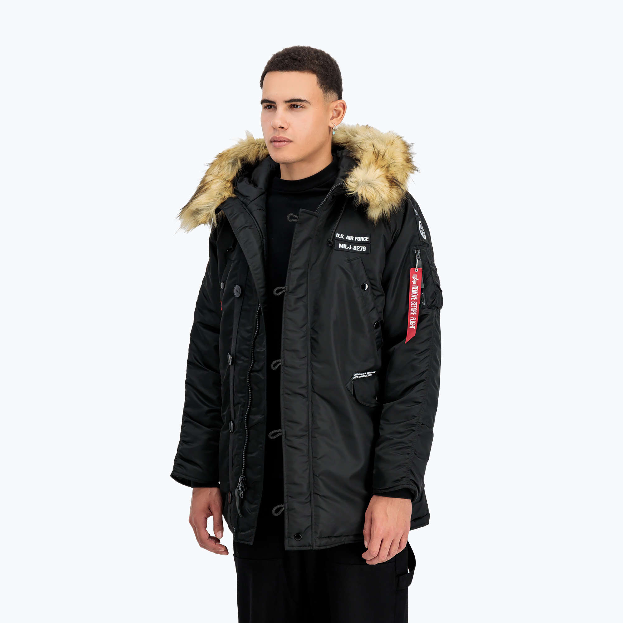 Kurtka męska Alpha Industries N3B Airborne Hooded black 