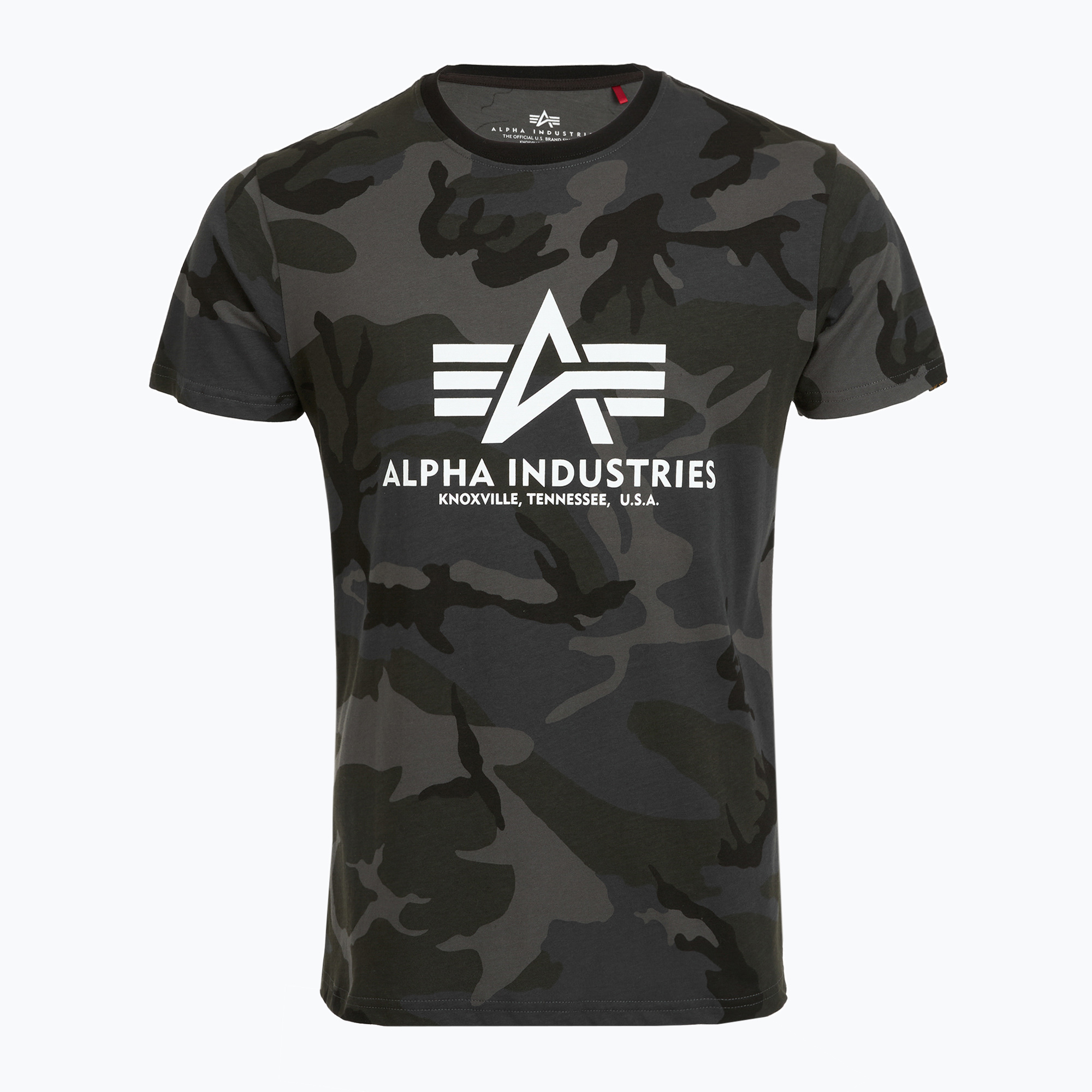 Koszulka polo męska Alpha Industries Basic Camo black camo 