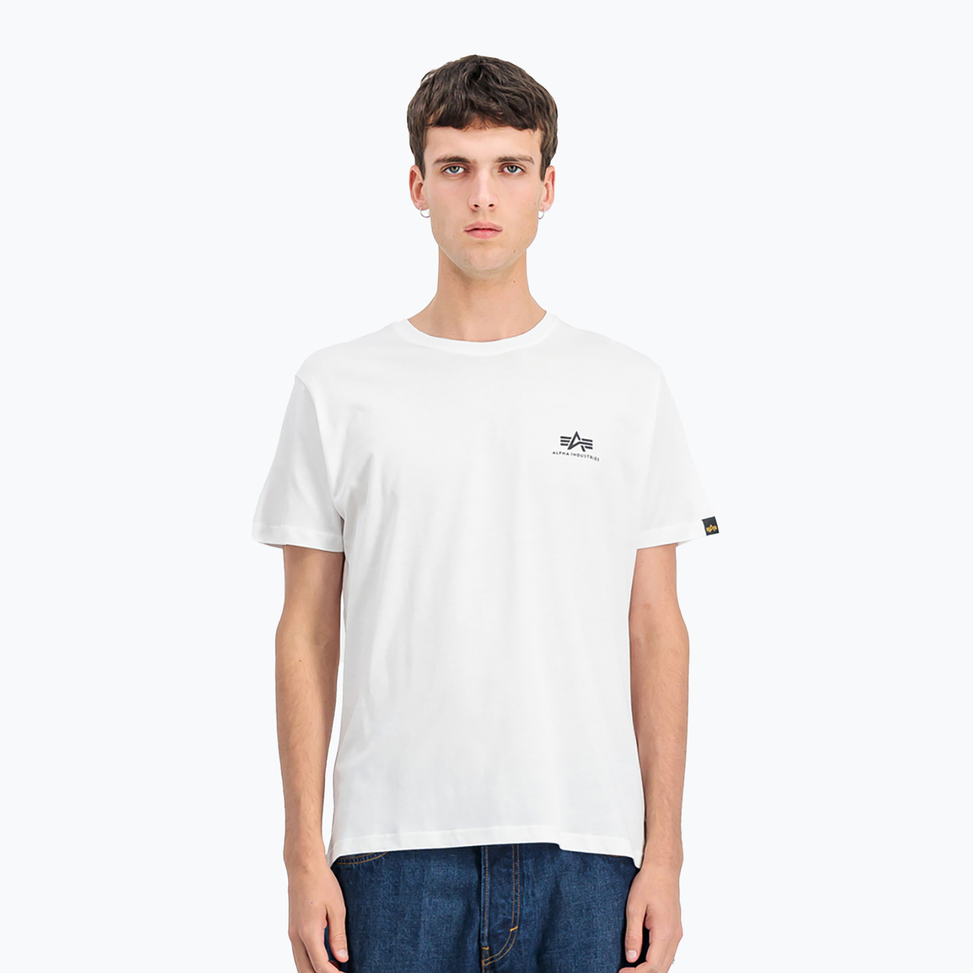 Alpha Industries pánske tričko Backprint white