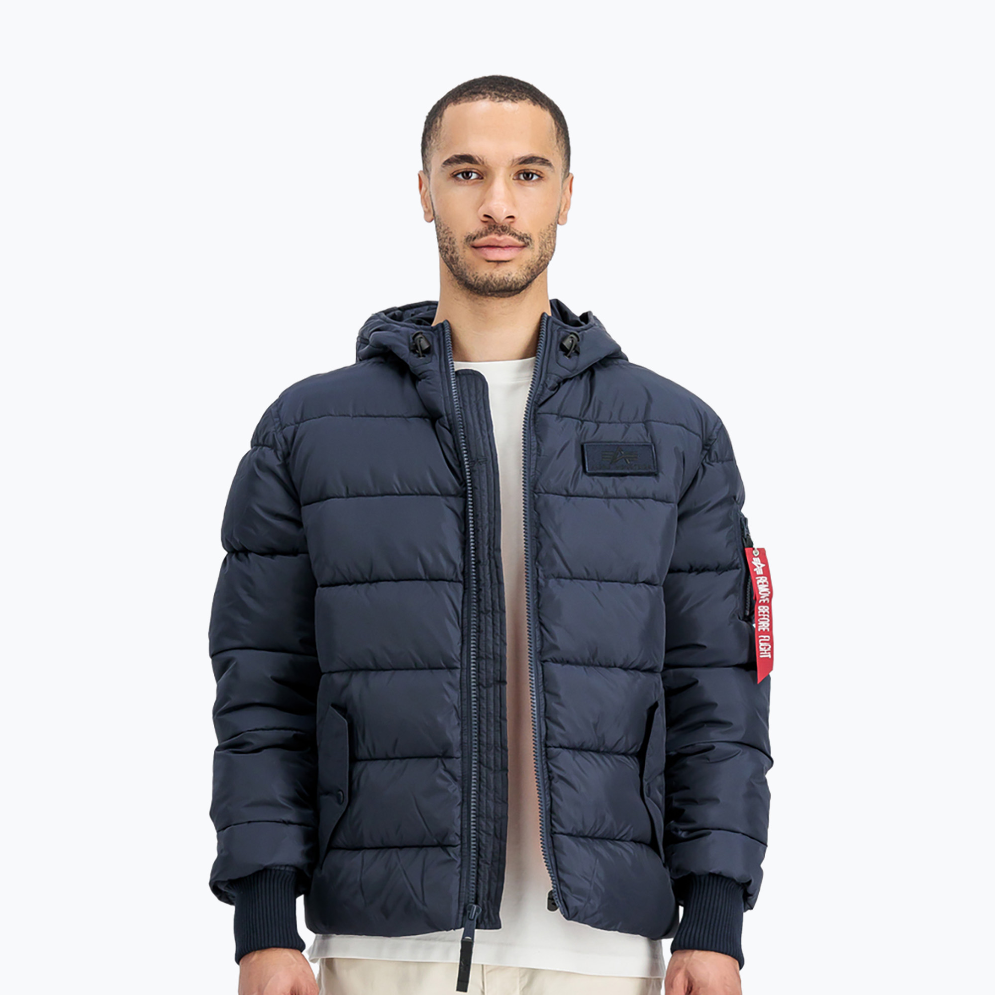 Kurtka męska Alpha Industries Hooded Puffer Faux Down rep.blue 