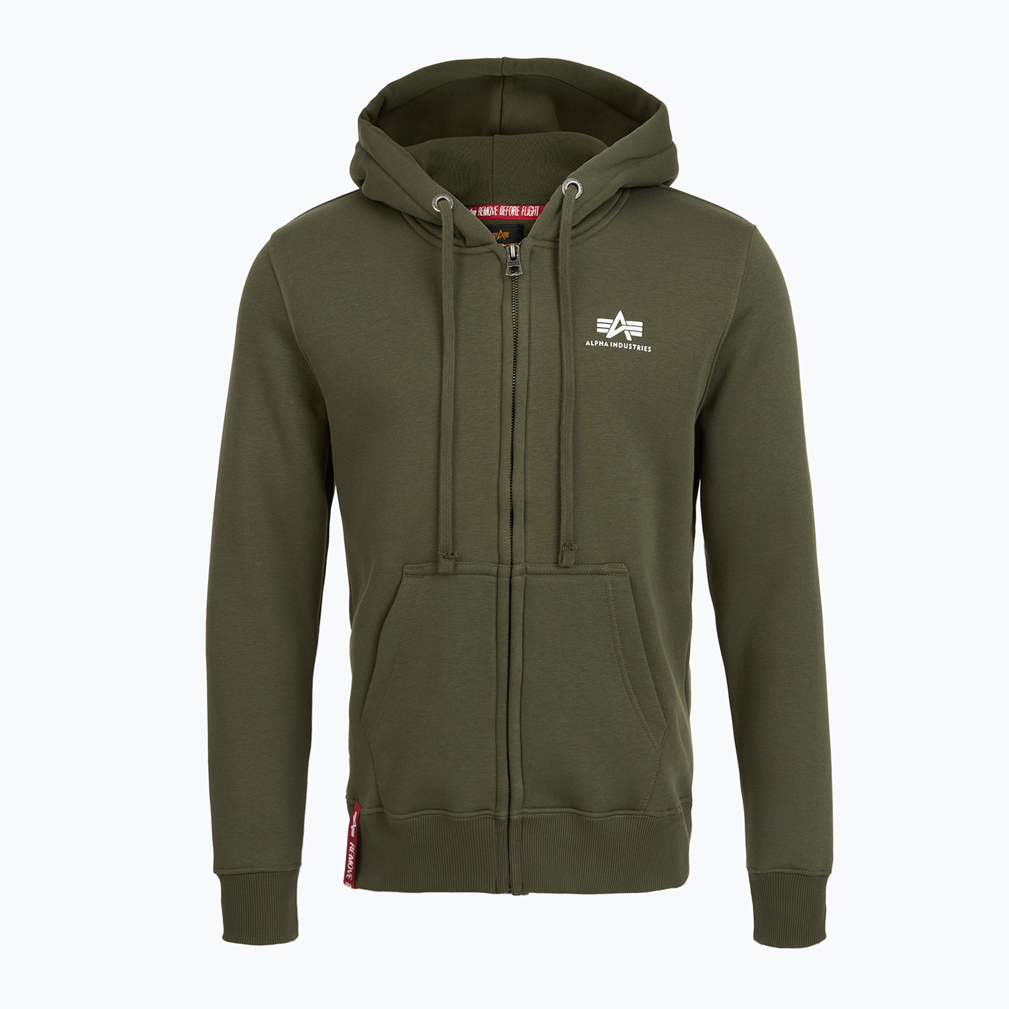 Bluza męska Alpha Industries Basic Zip SL dark olive 