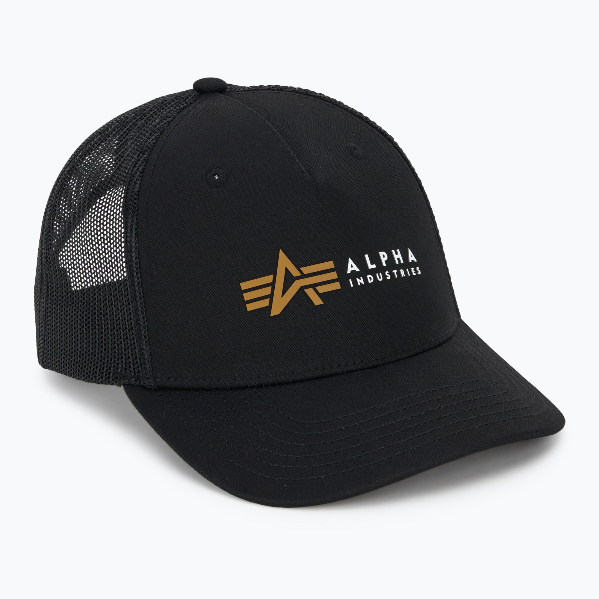 Мъжки Alpha Industries Label Trucker бейзболна шапка черен