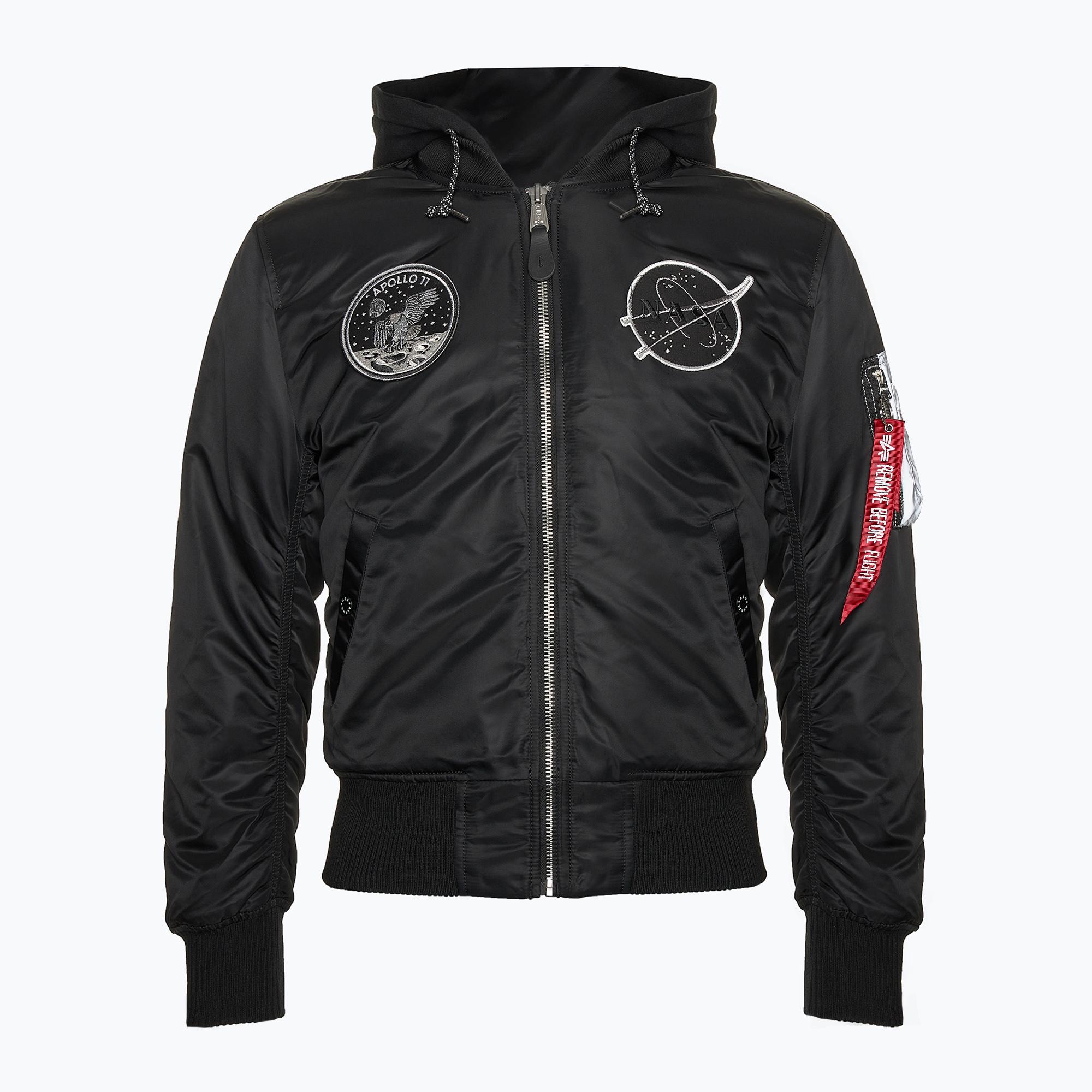 Kurtka męska Alpha Industries MA-1 VF Hood Dark Side black/reflective 