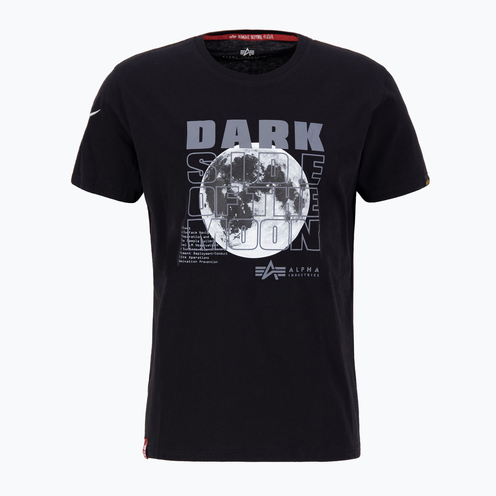 Koszulka męska Alpha Industries Dark Side black/reflective 