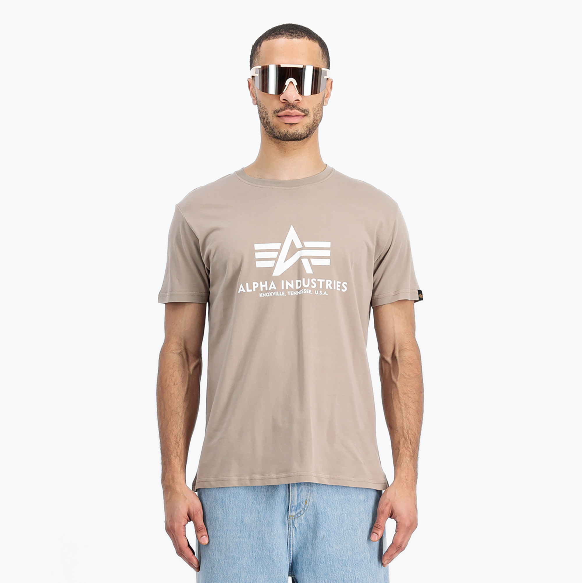 Tricou pentru bărbați  Alpha Industries Basic vintage sand (Basic 100501)