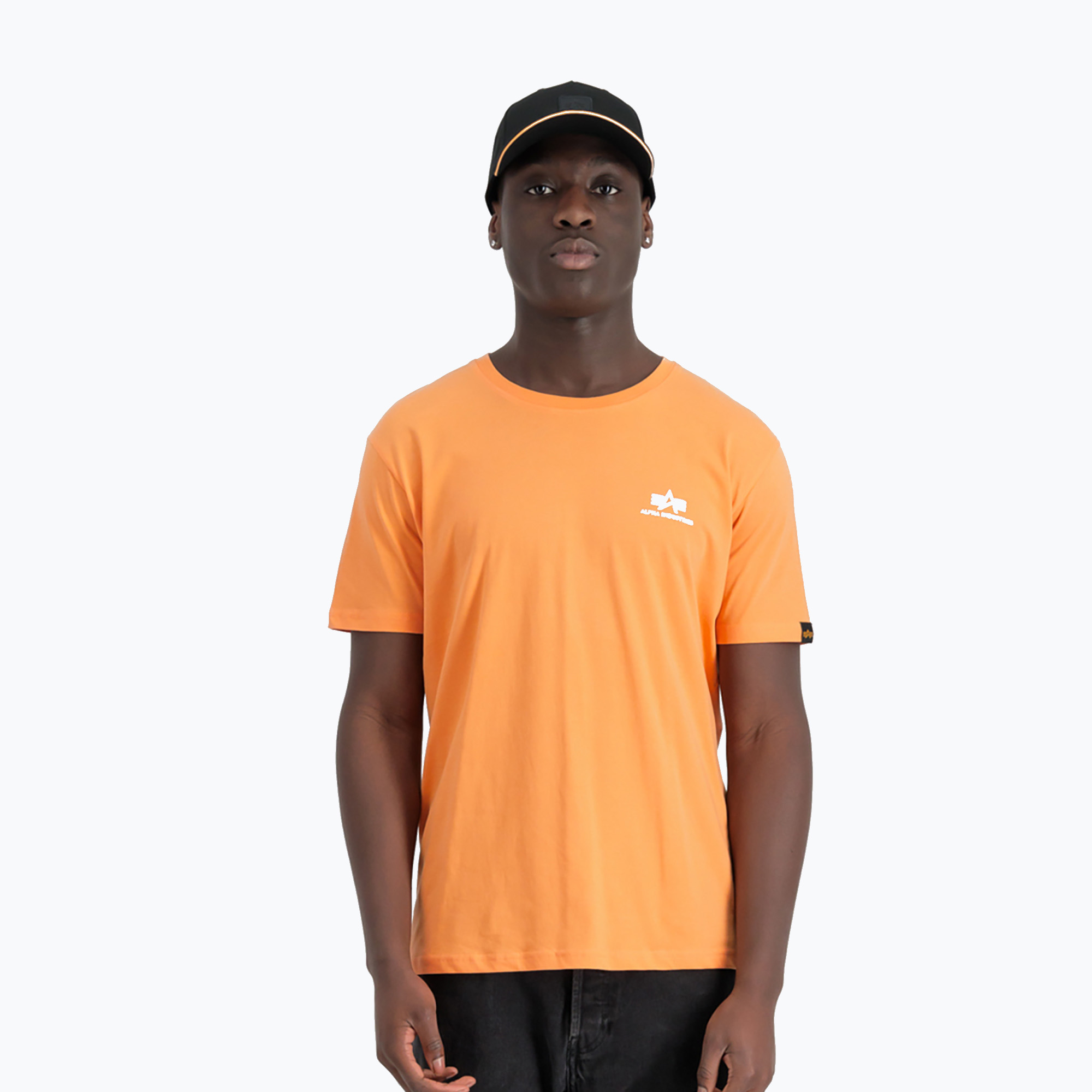 Мъжка тениска Alpha Industries Basic Small Logo tangerine