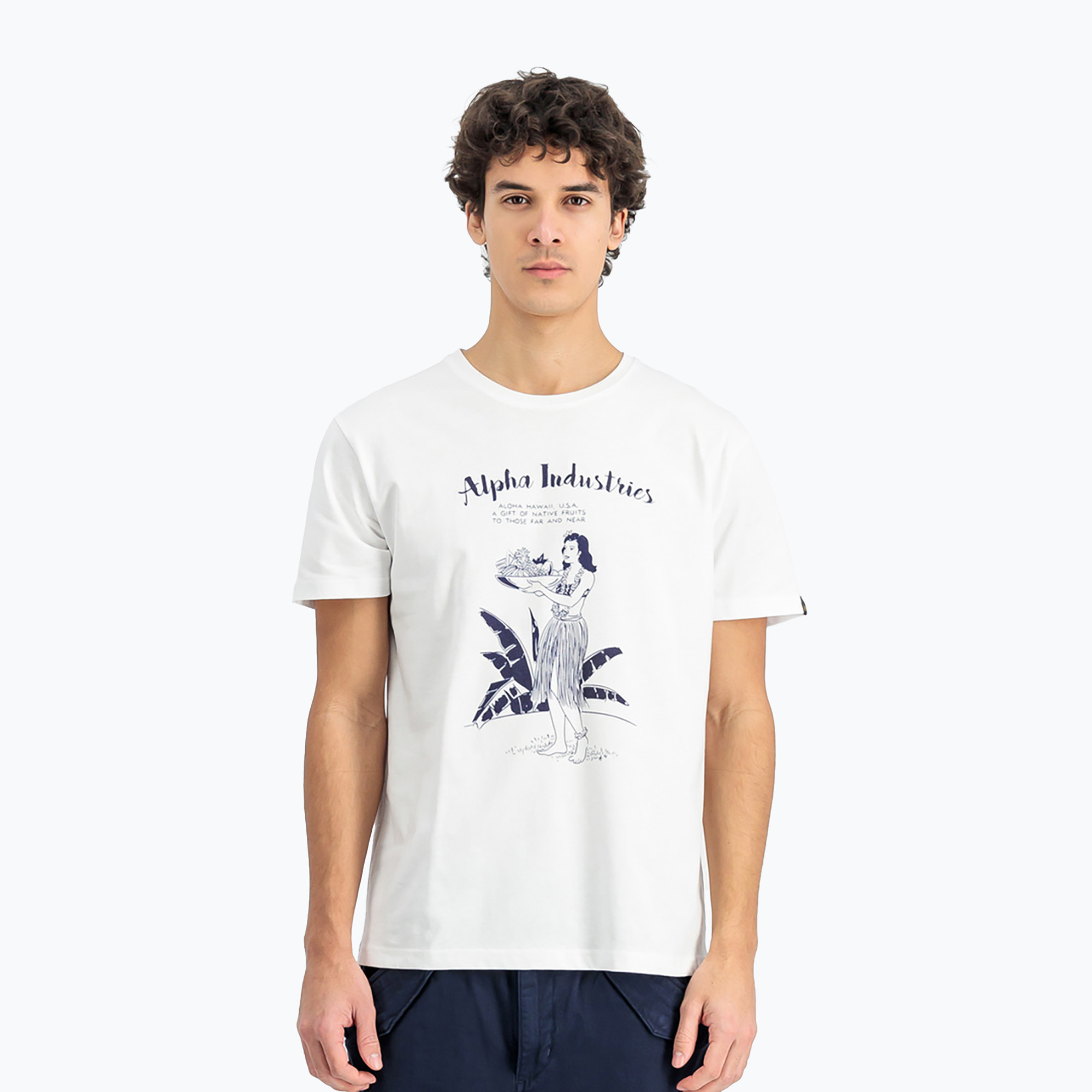 Alpha Industries pánske tričko Hawaii white (Hawaii 156525)