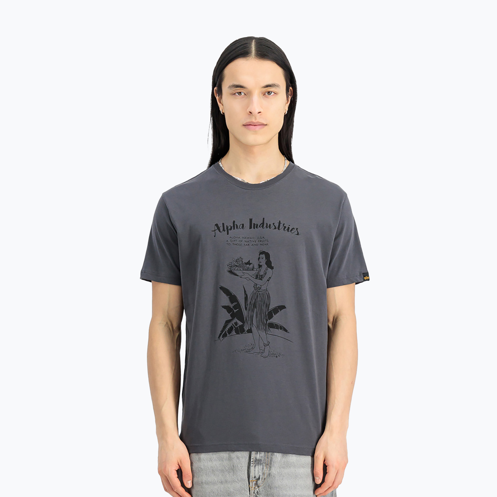 Alpha Industries pánske tričko Hawaii vintage grey (Hawaii 156525)