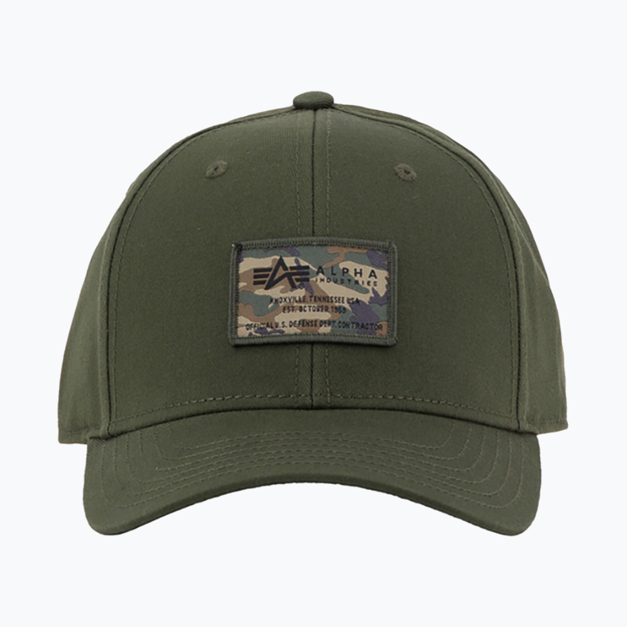 Czapka z daszkiem Alpha Industries Crew Camo dark olive 