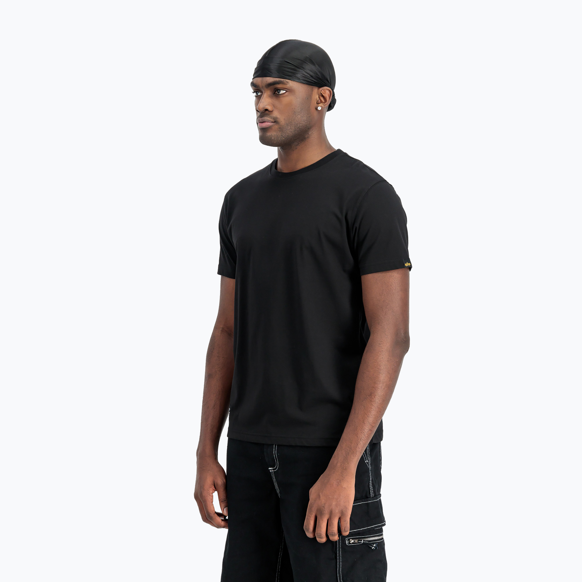 Koszulka polo męska Alpha Industries Label T Back Print black 