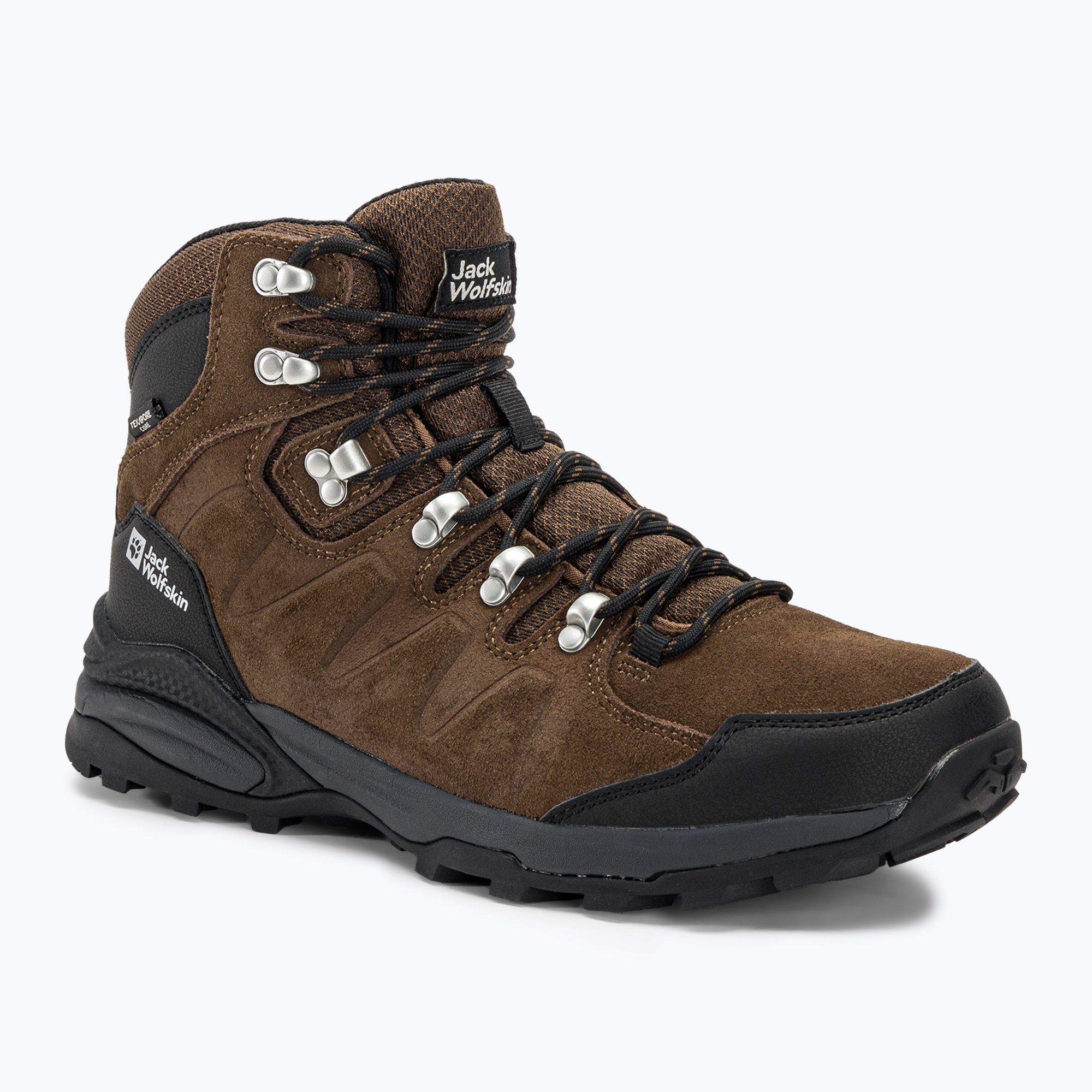 Buty trekkingowe męskie Jack Wolfskin Refugio Texapore Mid brown/ phantom 