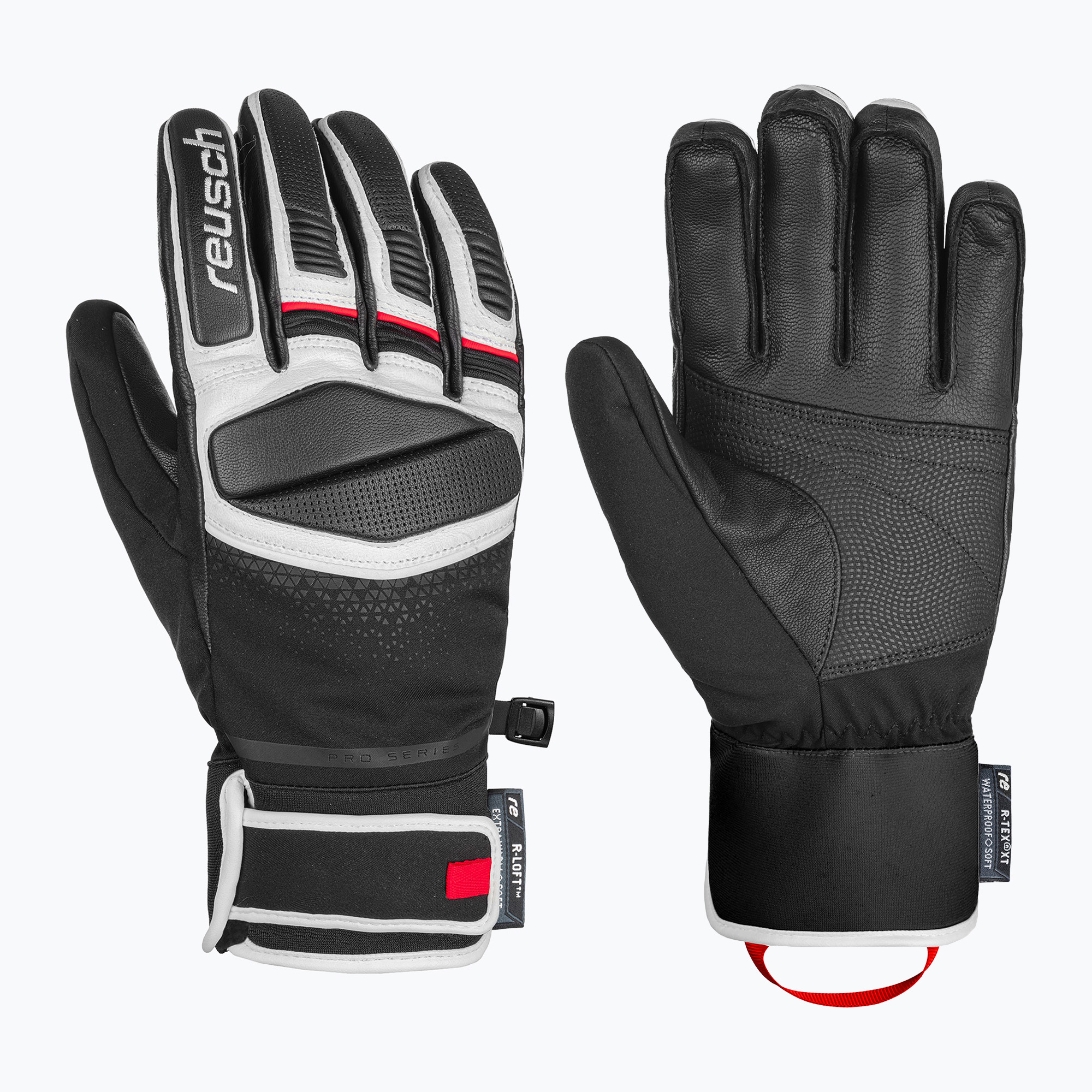 Mănuși de schi Reusch Mastery Rękawice Reusch Mastery black/white/fire red