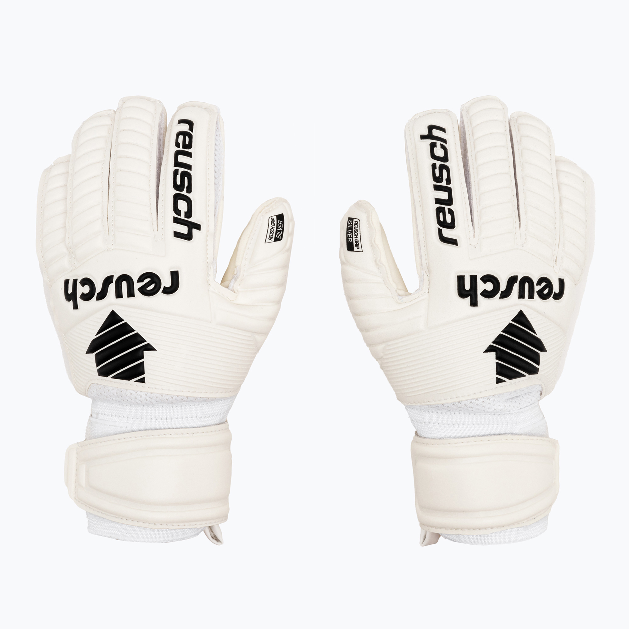 Rękawice bramkarskie dziecięce Reusch Legacy Arrow Silver white 