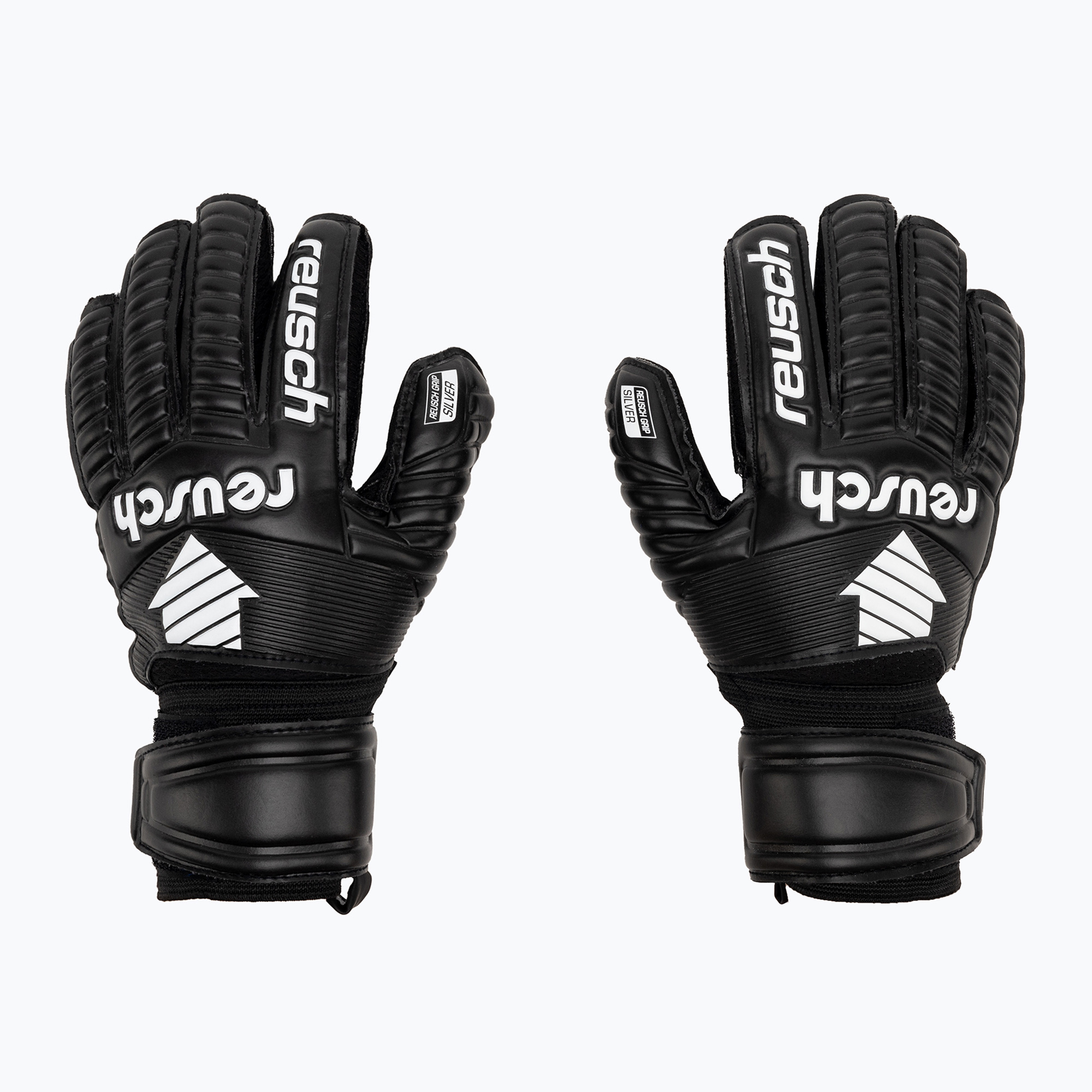 Rękawice bramkarskie dziecięce Reusch Legacy Arrow Silver black 