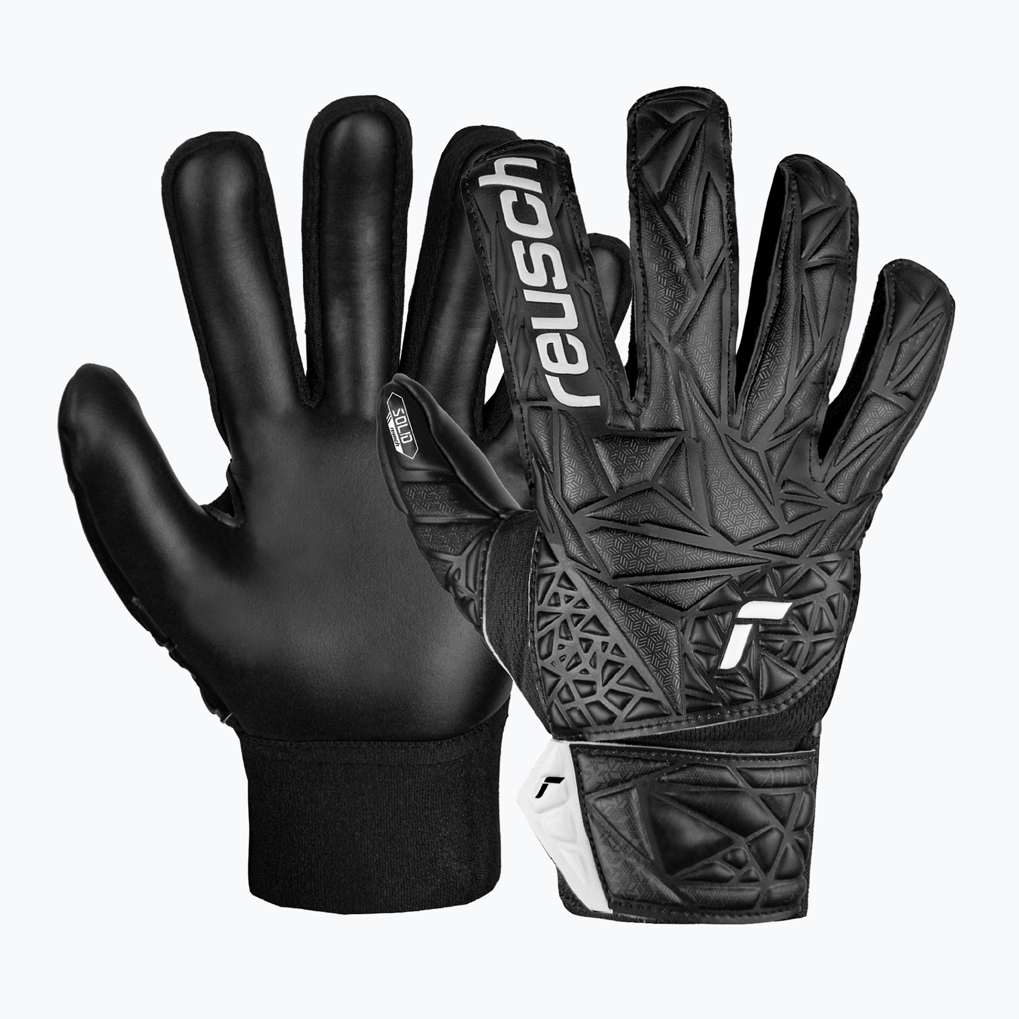 Rękawice bramkarskie dziecięce Reusch Attrakt Starter Solid Finger Support Junior black 