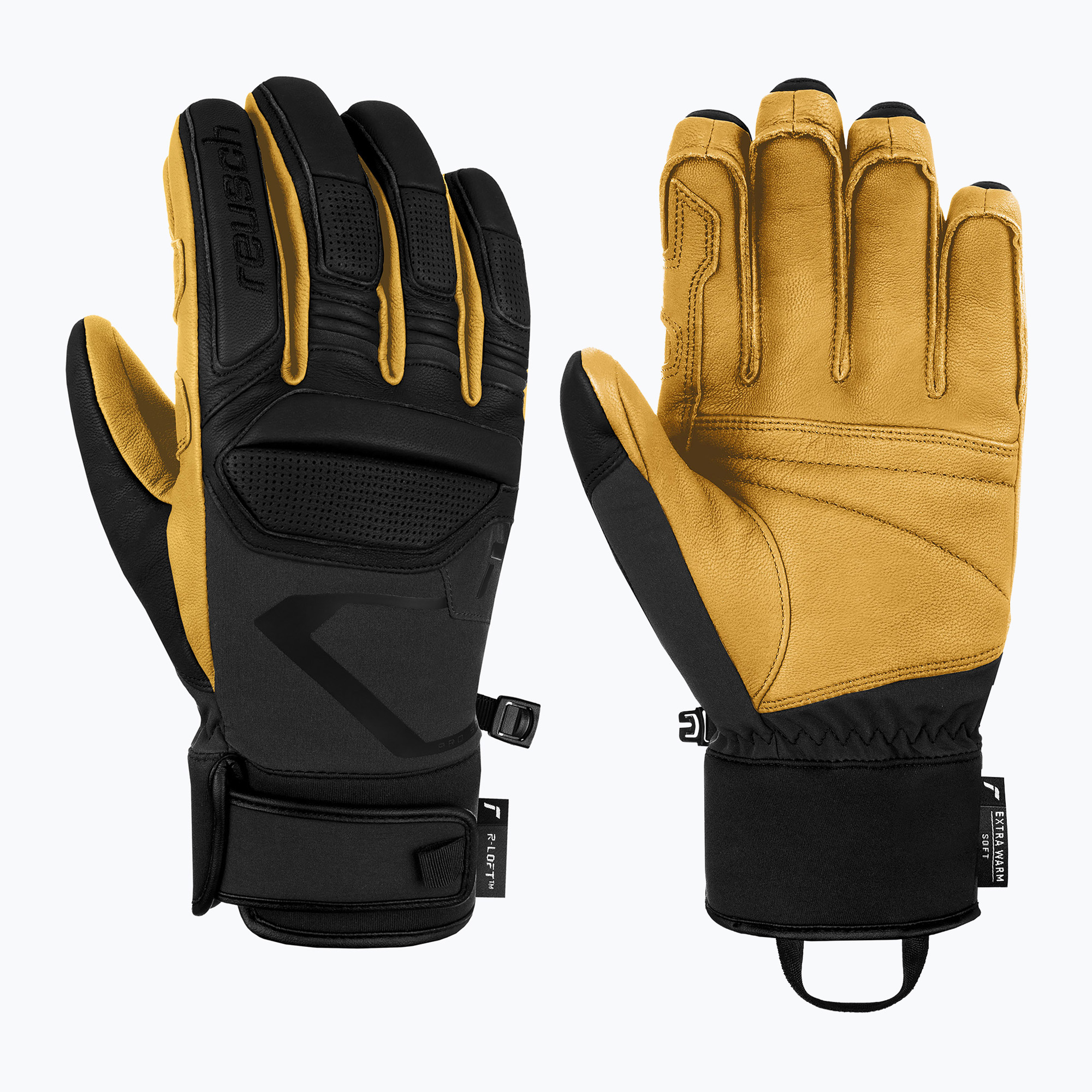 Скиорски ръкавици Reusch Pro Rc black/camel