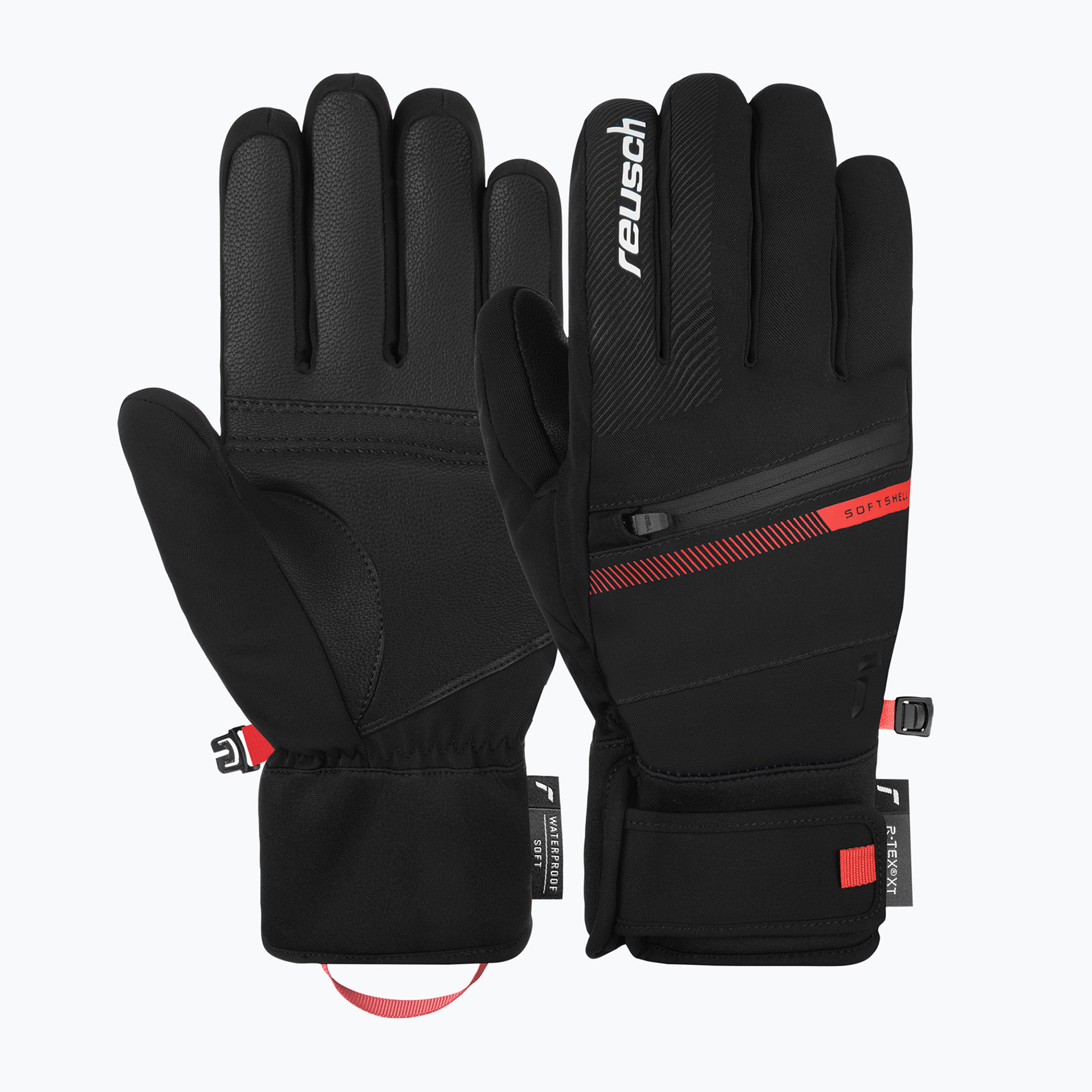 Скиорски ръкавици Reusch Steve R-Tex XT 7809 black/fluo red