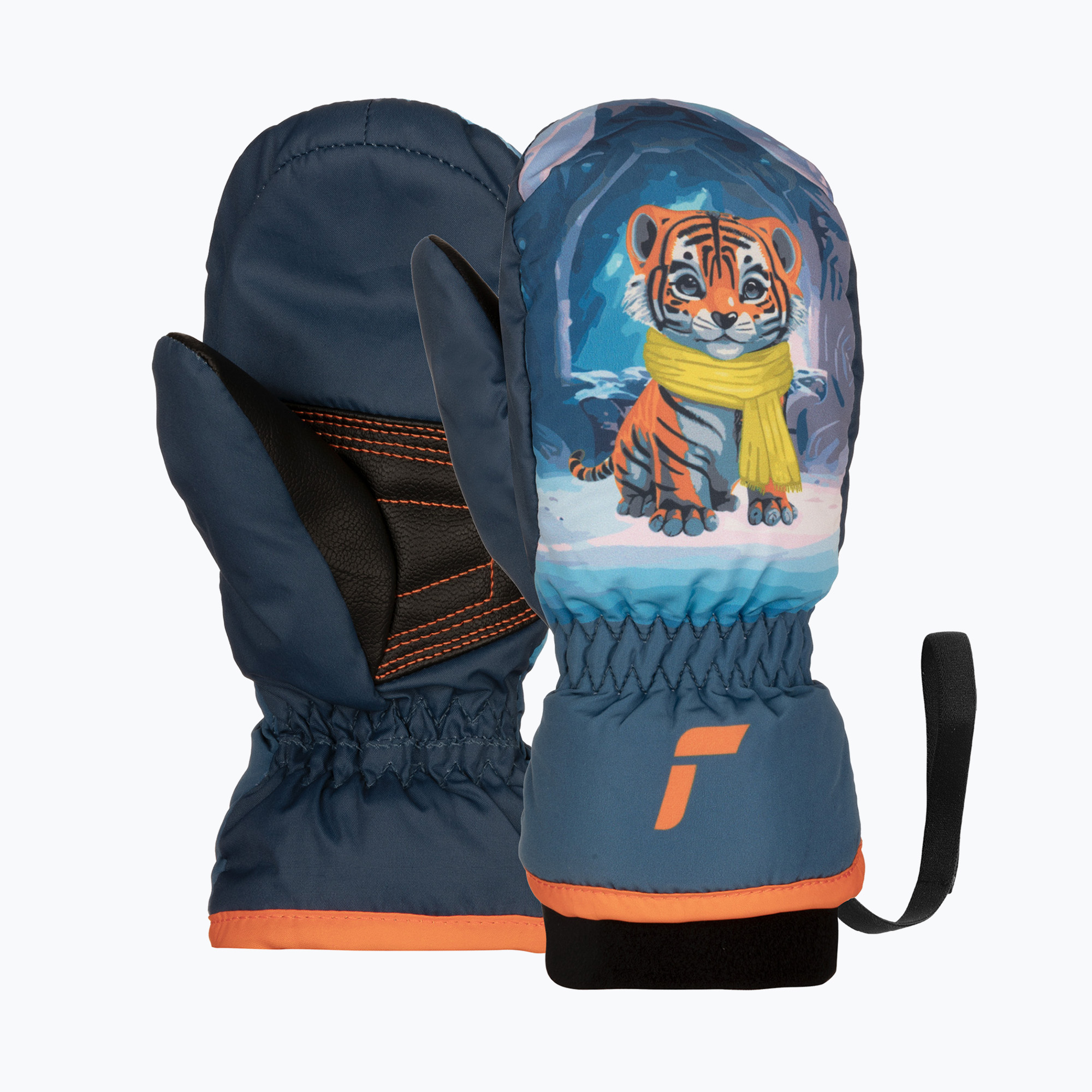 Detské lyžiarske rukavice Reusch Scottie Mitten tiger