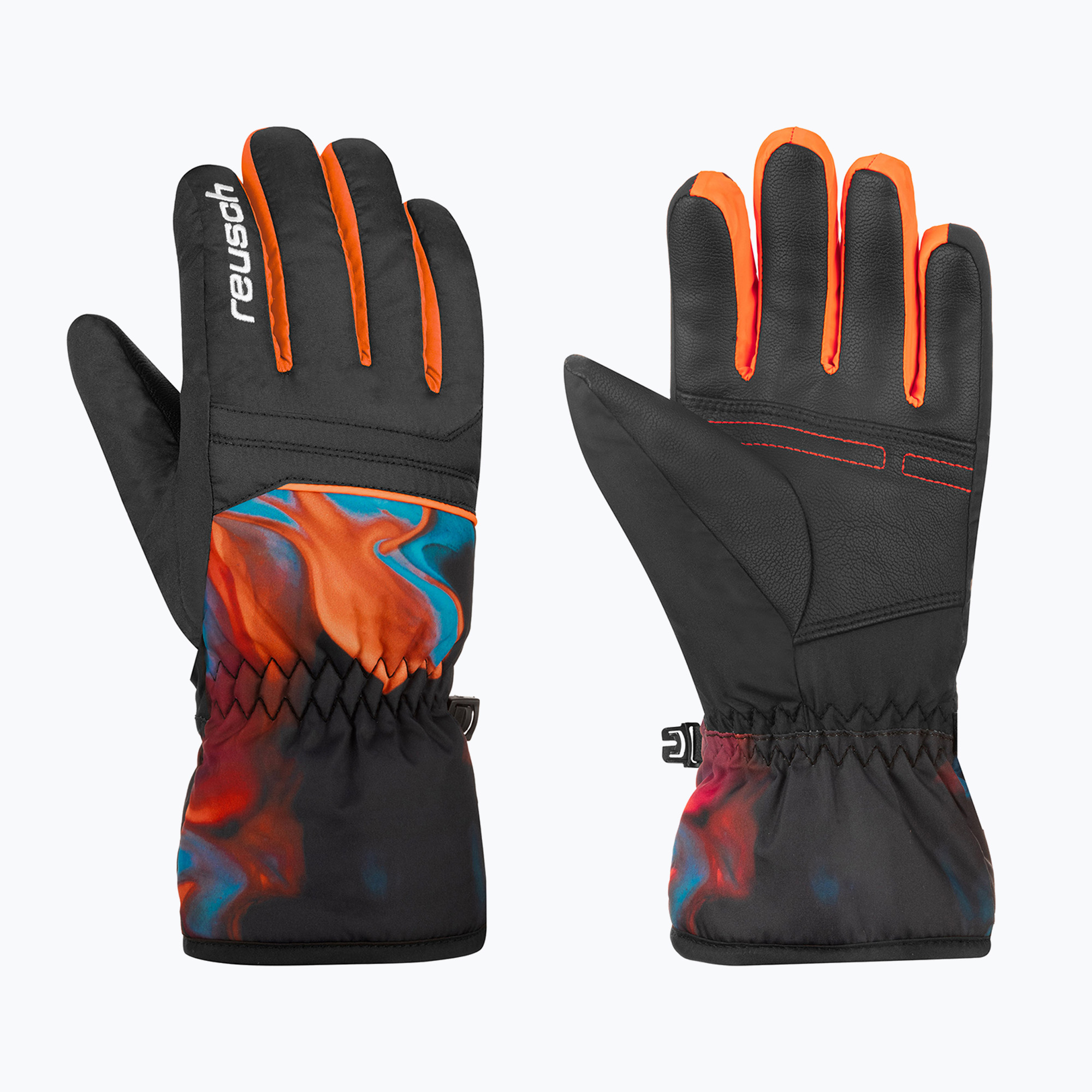 Детски скиорски ръкавици Reusch Alan Junior flame