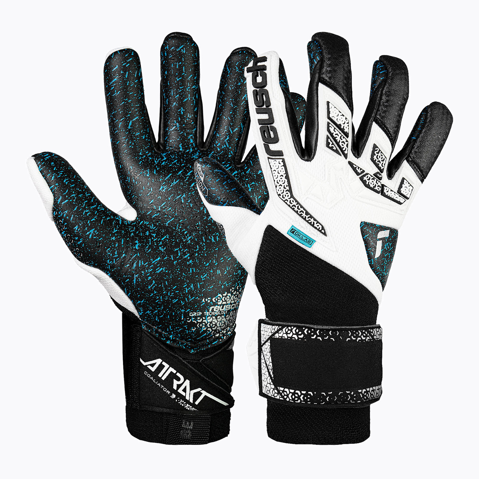 Rękawice bramkarskie Reusch Attrakt Freegel Fusion Goaliator white/silver/black 