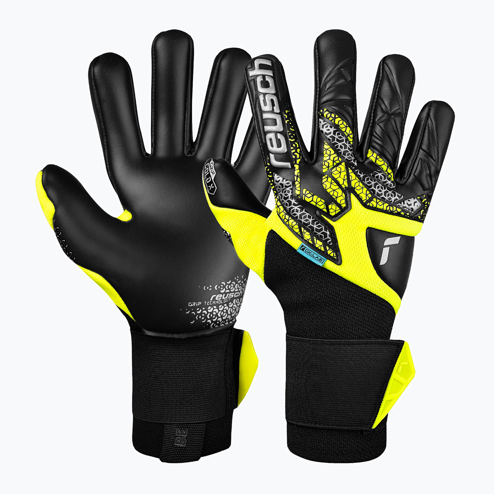 Rękawice bramkarskie Reusch Attrakt Gold X NC Gravity safety yellow/silver/black 