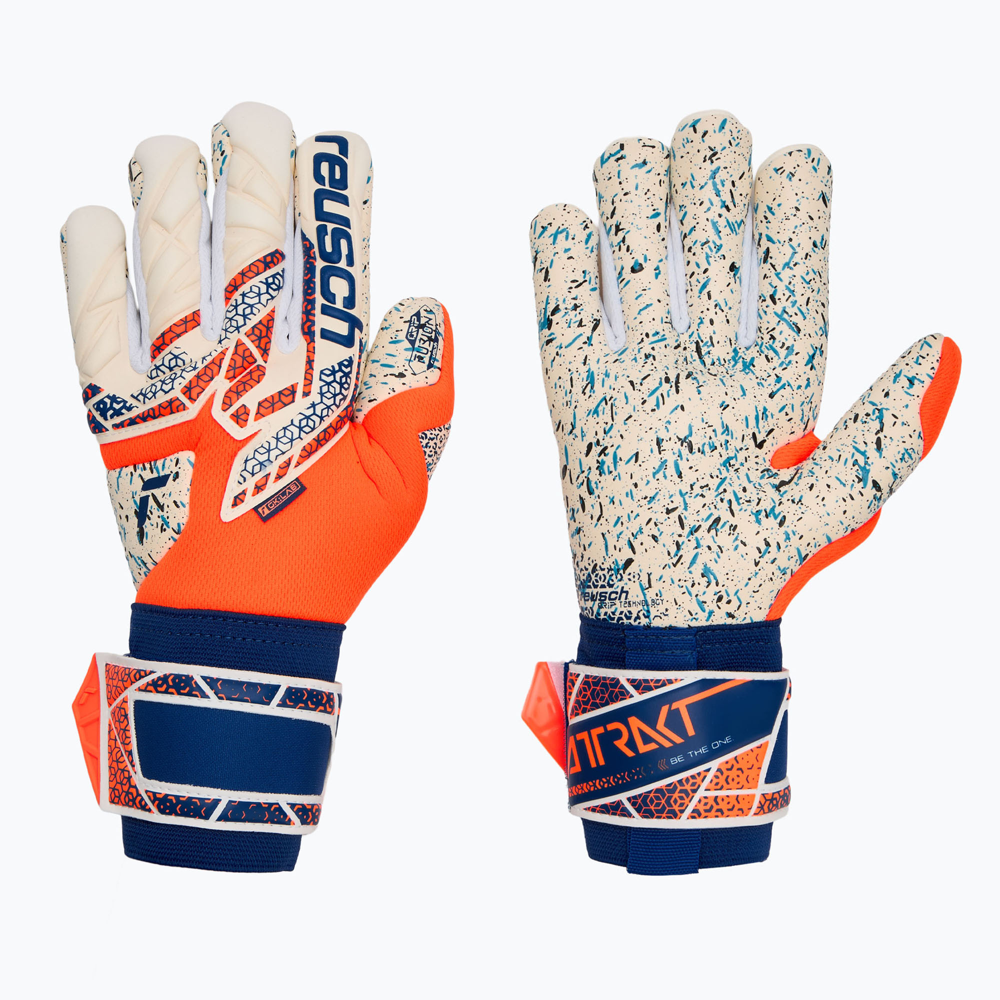 Rękawice bramkarskie Reusch Attrakt Fusion shocking orange/energize blue 