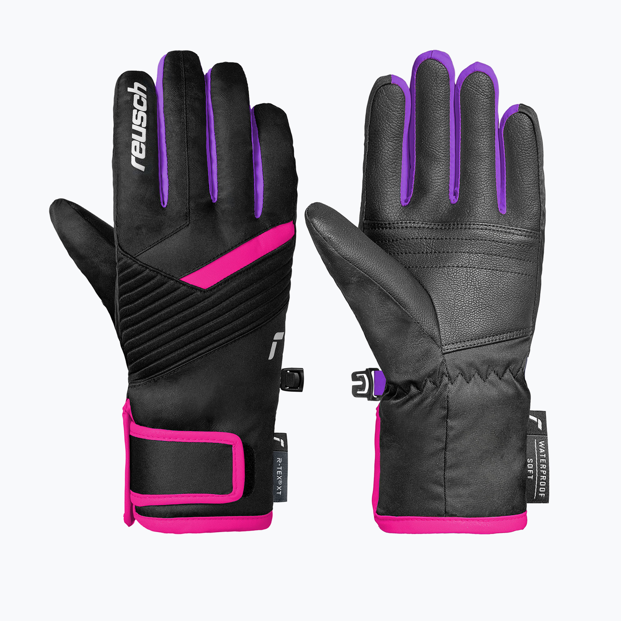 Mănuși de schi pentru copii Reusch Dan R-Tex XT Junior black/pink glo