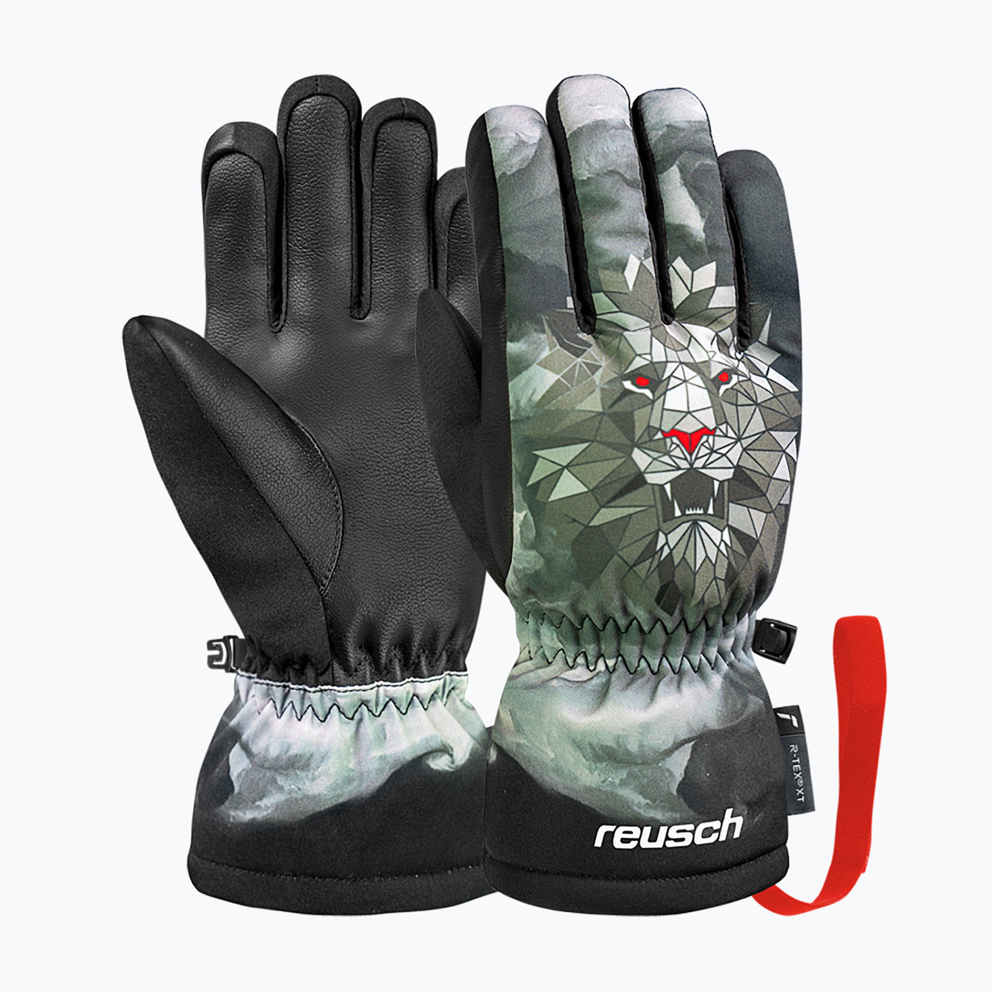Детски скиорски ръкавици Reusch Carter R-Tex XT blck/silver/fluo red
