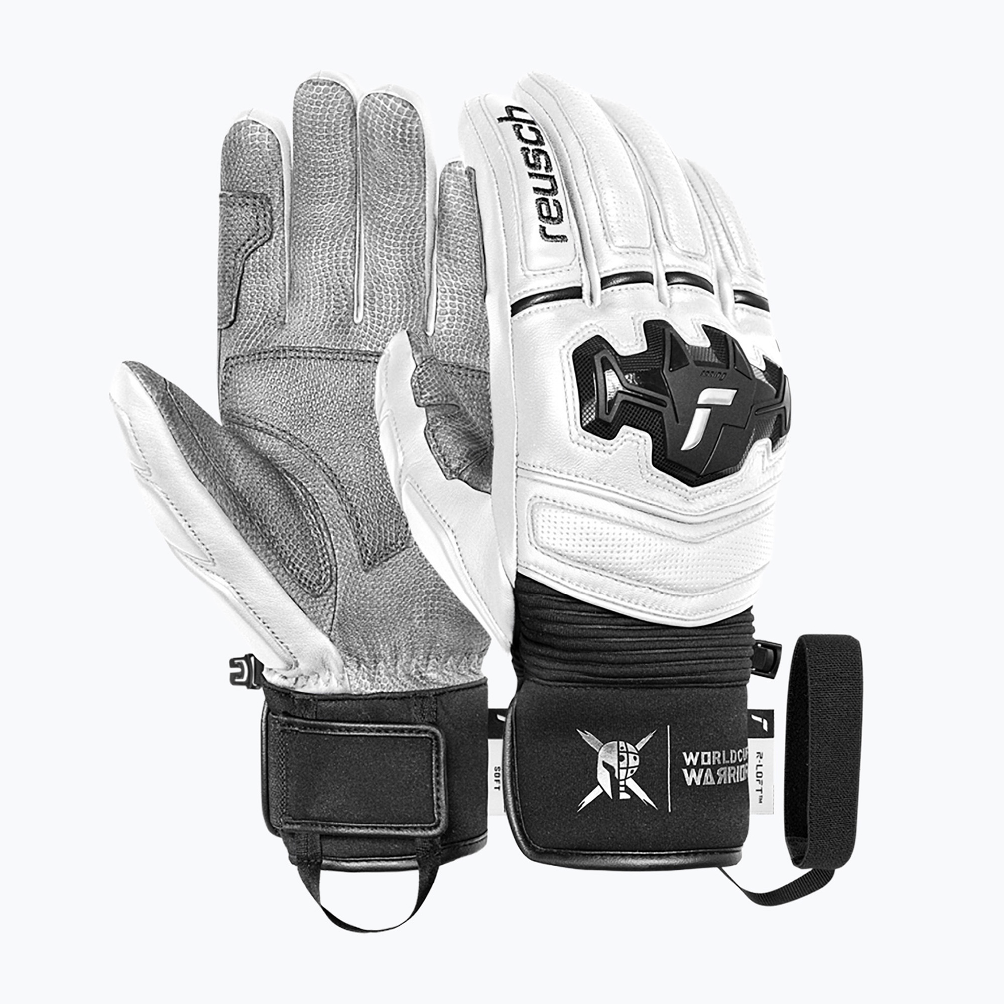 Скиорски ръкавици Reusch Champ white / black