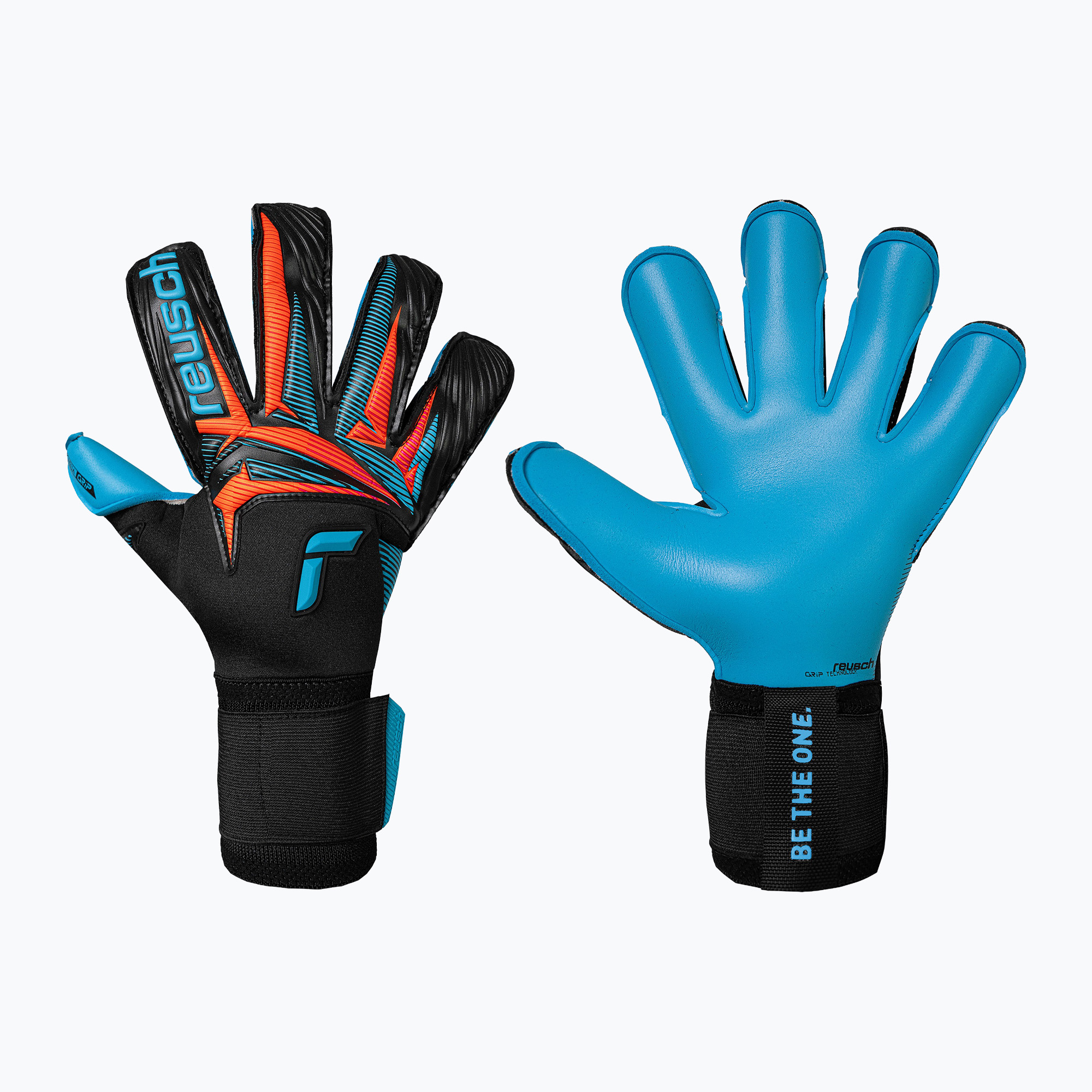 Rękawice bramkarskie Reusch Attrakt Aqua Evolution black/shocking orange/aqua blue 