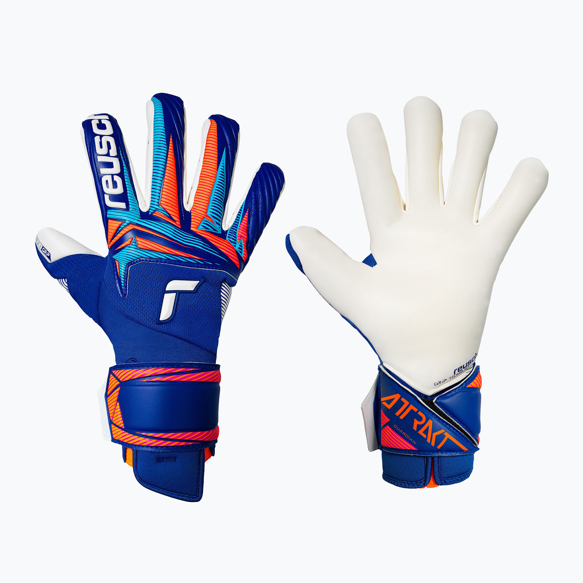 Вратарски ръкавици Reusch Attrakt Gold X Guardian sharp blue/white/shocking orange