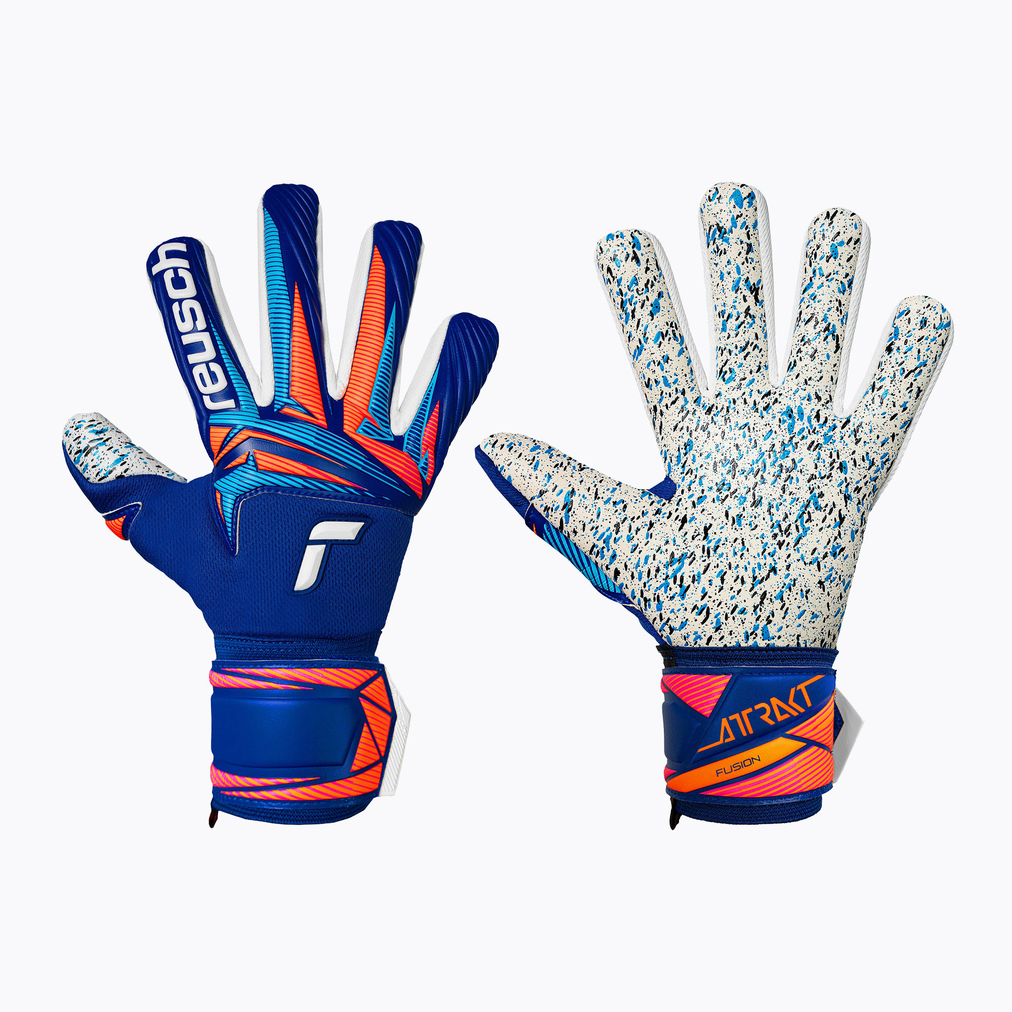 Rękawice bramkarskie Reusch Attrakt Fusion NC sharp blue/white/shocking orange 