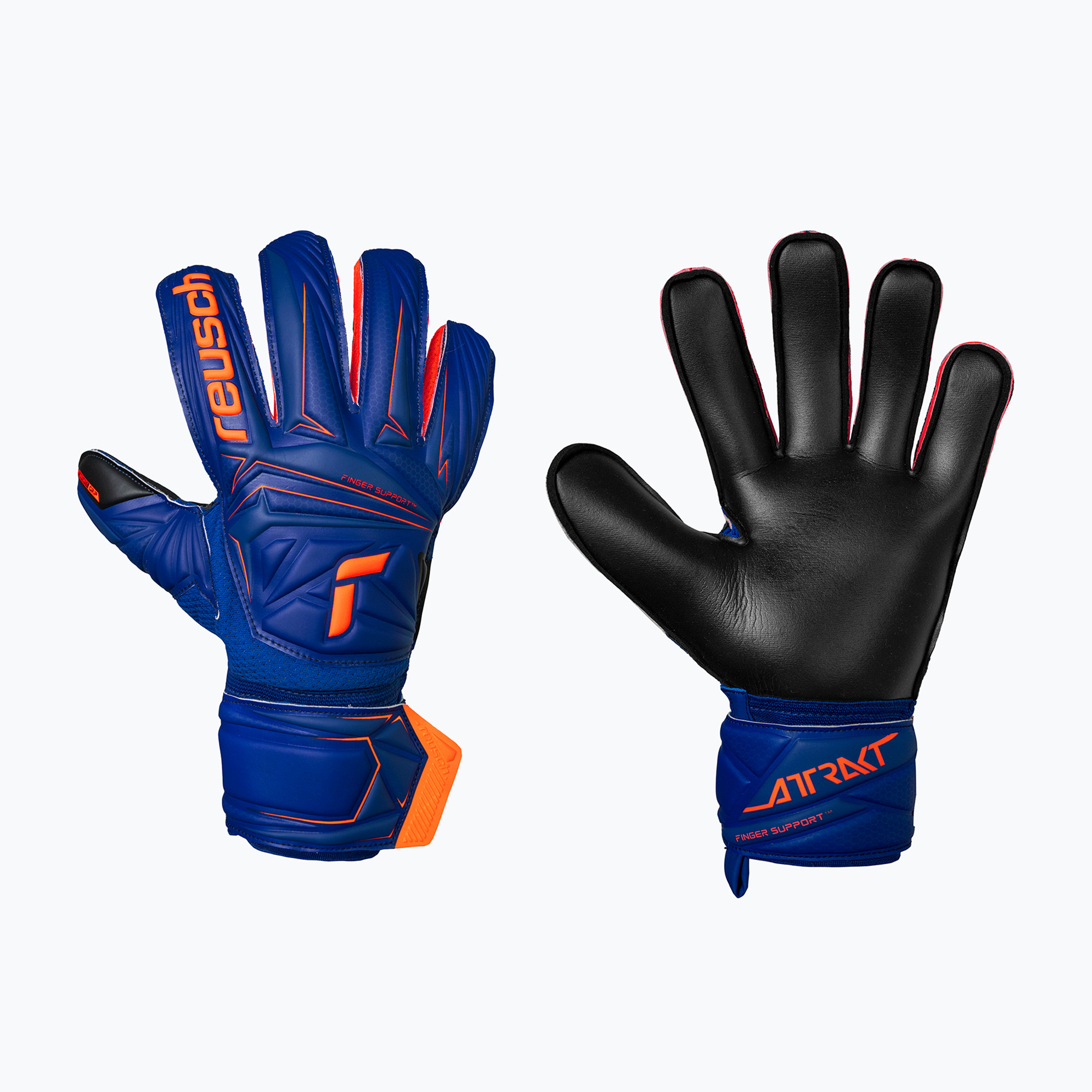 Rękawice bramkarskie Reusch Attrakt Infinity Finger Support sharp blue/shocking orange/black 