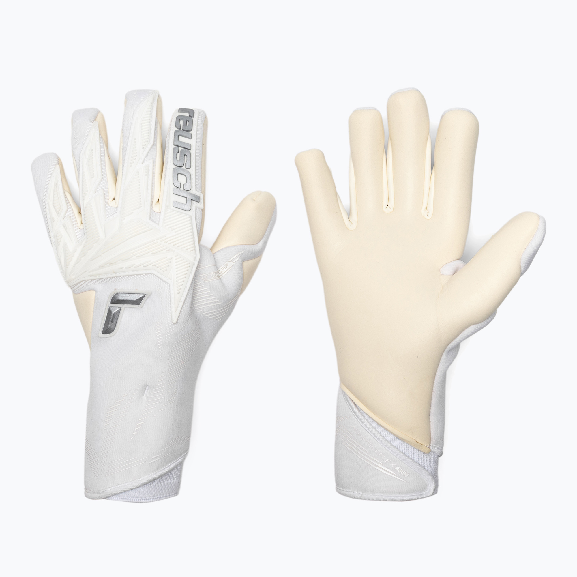 Вратарски ръкавици Reusch Attrakt Gold X Strapless white/silver