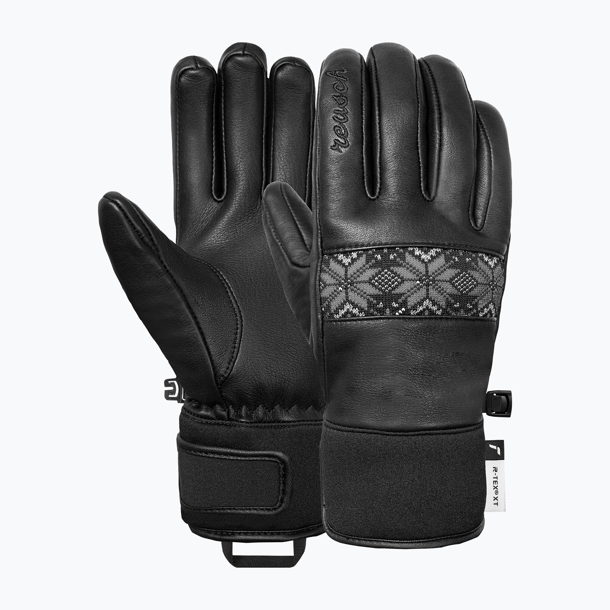 Дамски скиорски ръкавици Reusch Charlize R-Tex XT black/steel gray/silver