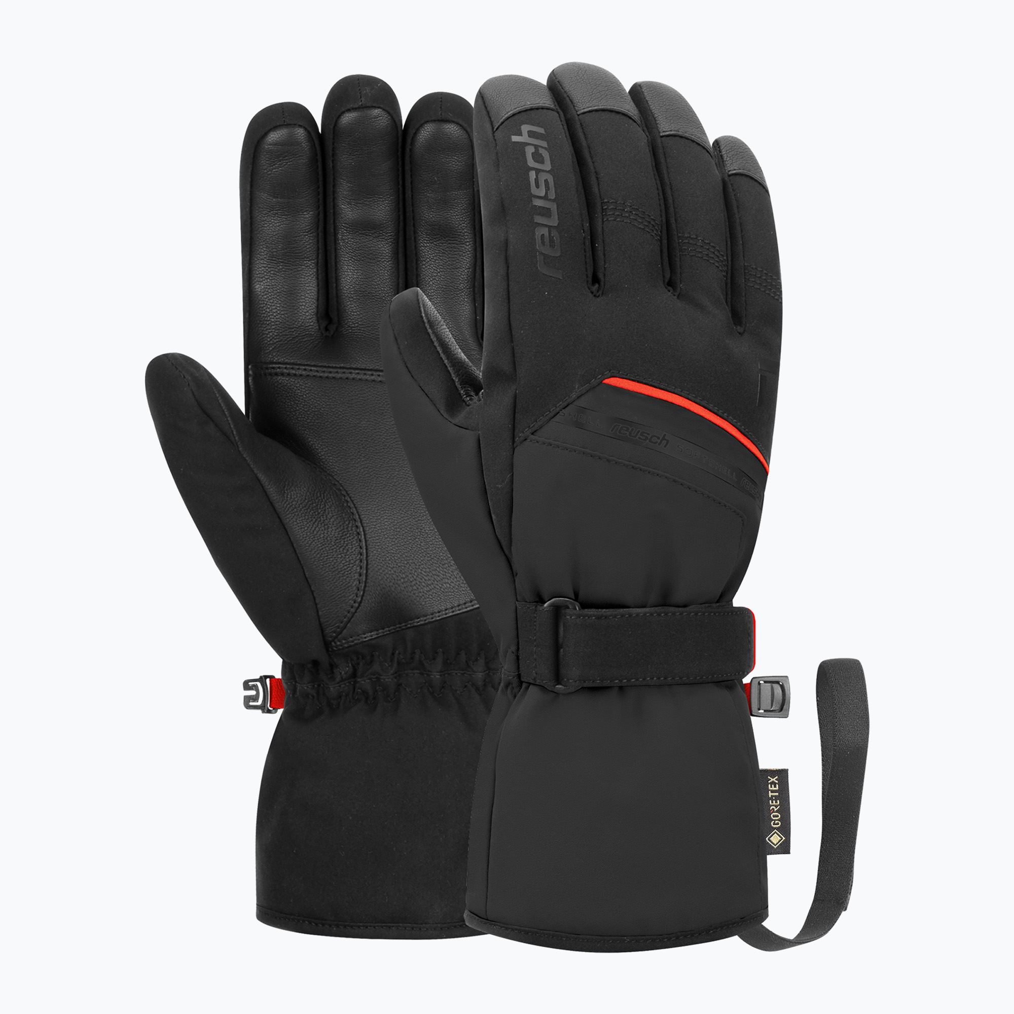 Скиорски ръкавици Reusch Morris GORE-TEX black/fire red