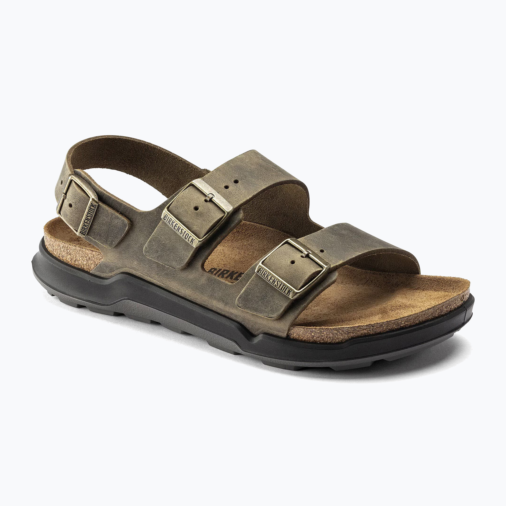 Sandały męskie BIRKENSTOCK Milano Crosstown Oiled Leather Regular faded khaki 