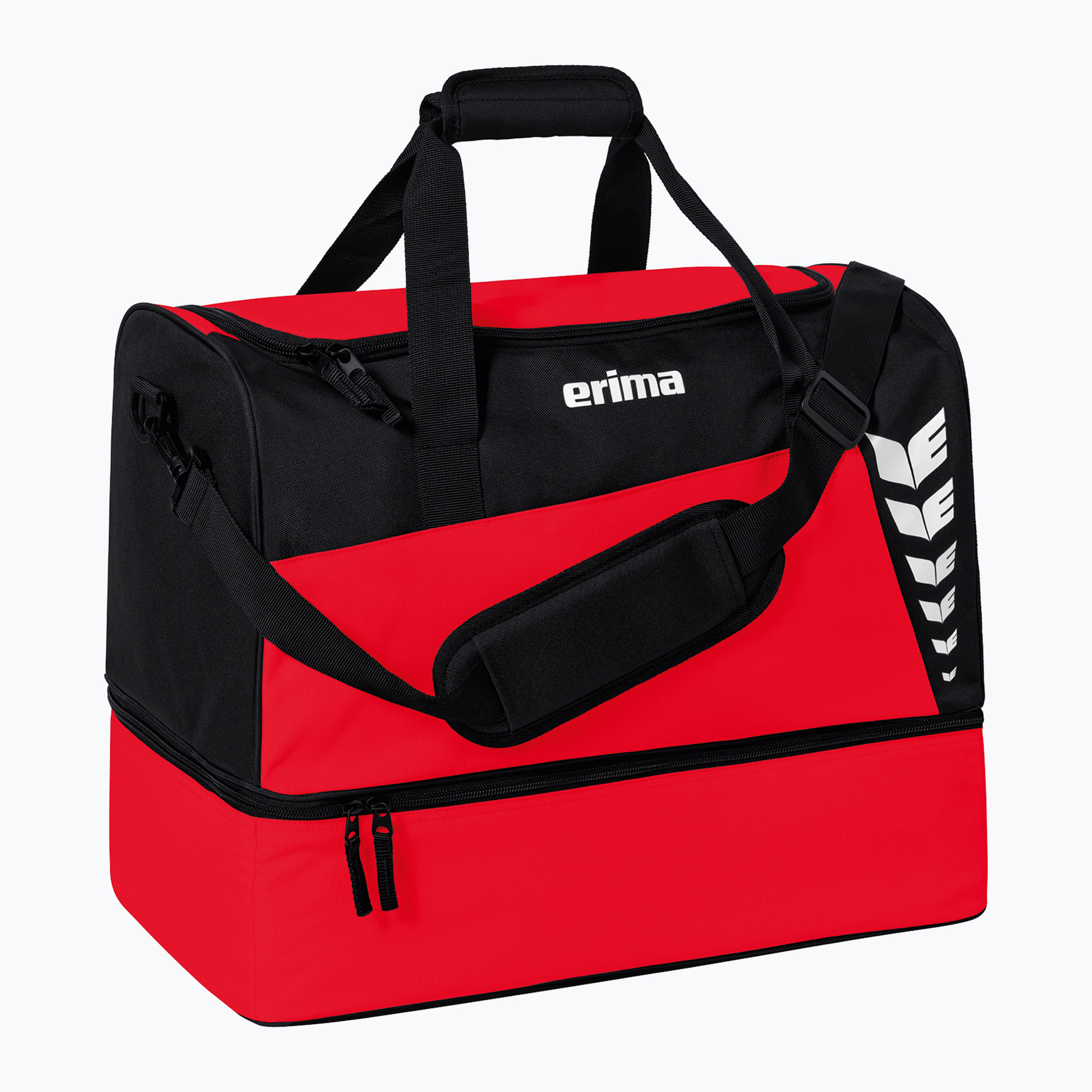Torba treningowa ERIMA Six Wings Sports Bag With Bottom Compartment 60 l red black 