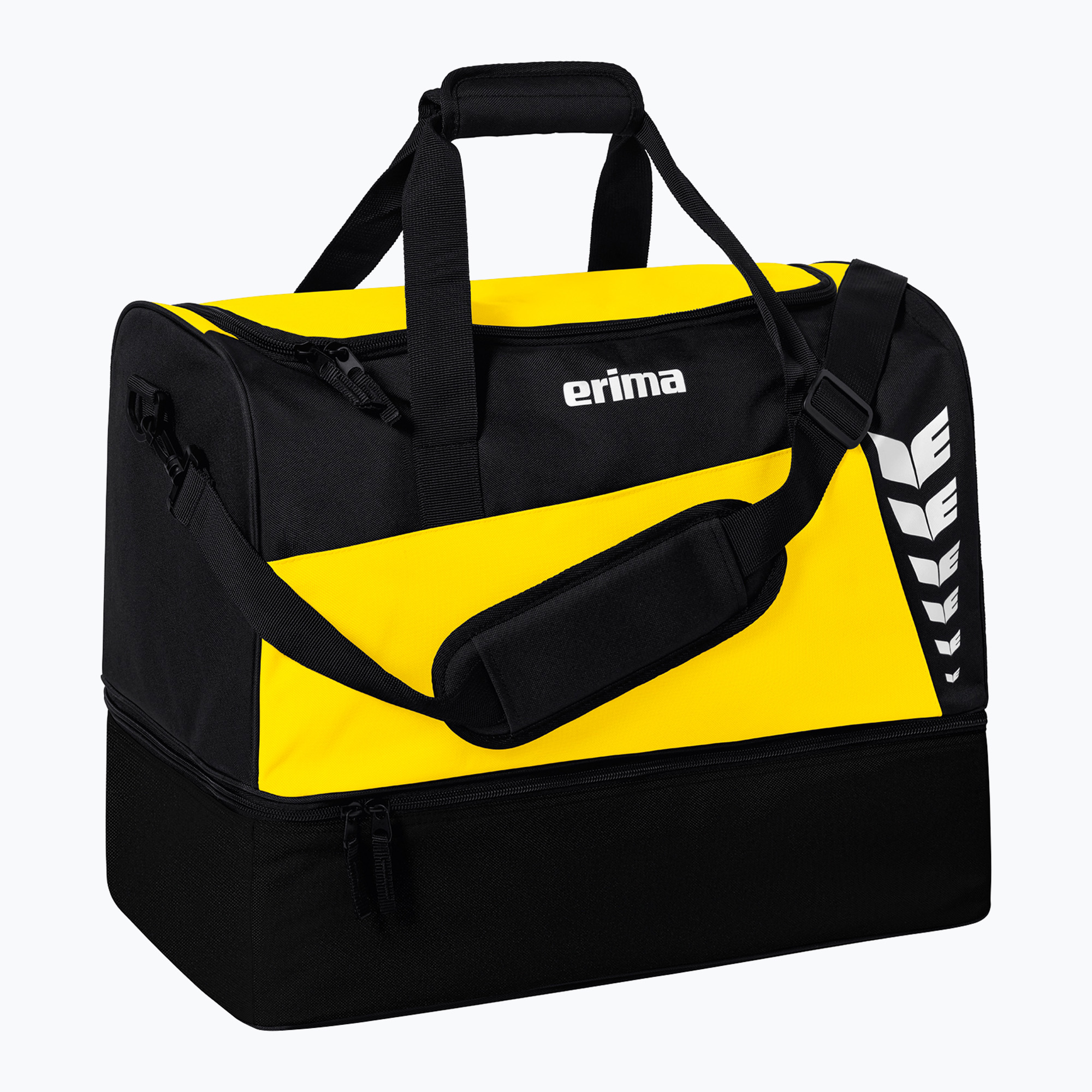 Torba treningowa ERIMA Six Wings Sports Bag With Bottom Compartment 60 l yellow/black 
