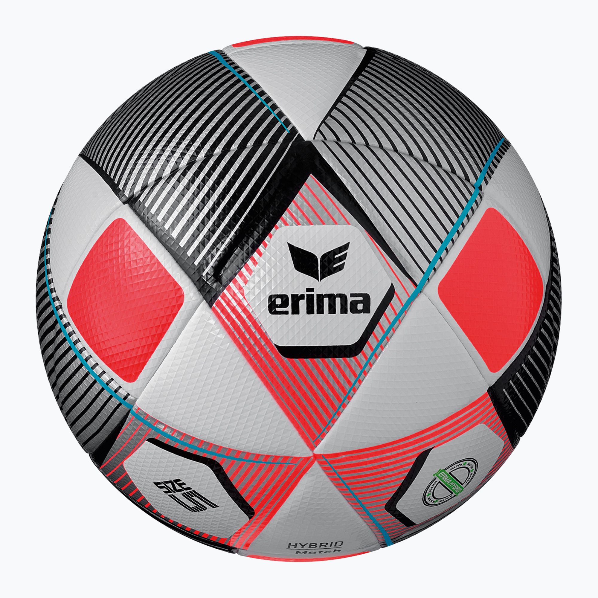 ERIMA Hybrid Match strieborná/fialovo-koralová futbalová lopta veľkosť 5 (Hybrid Match 7192401)