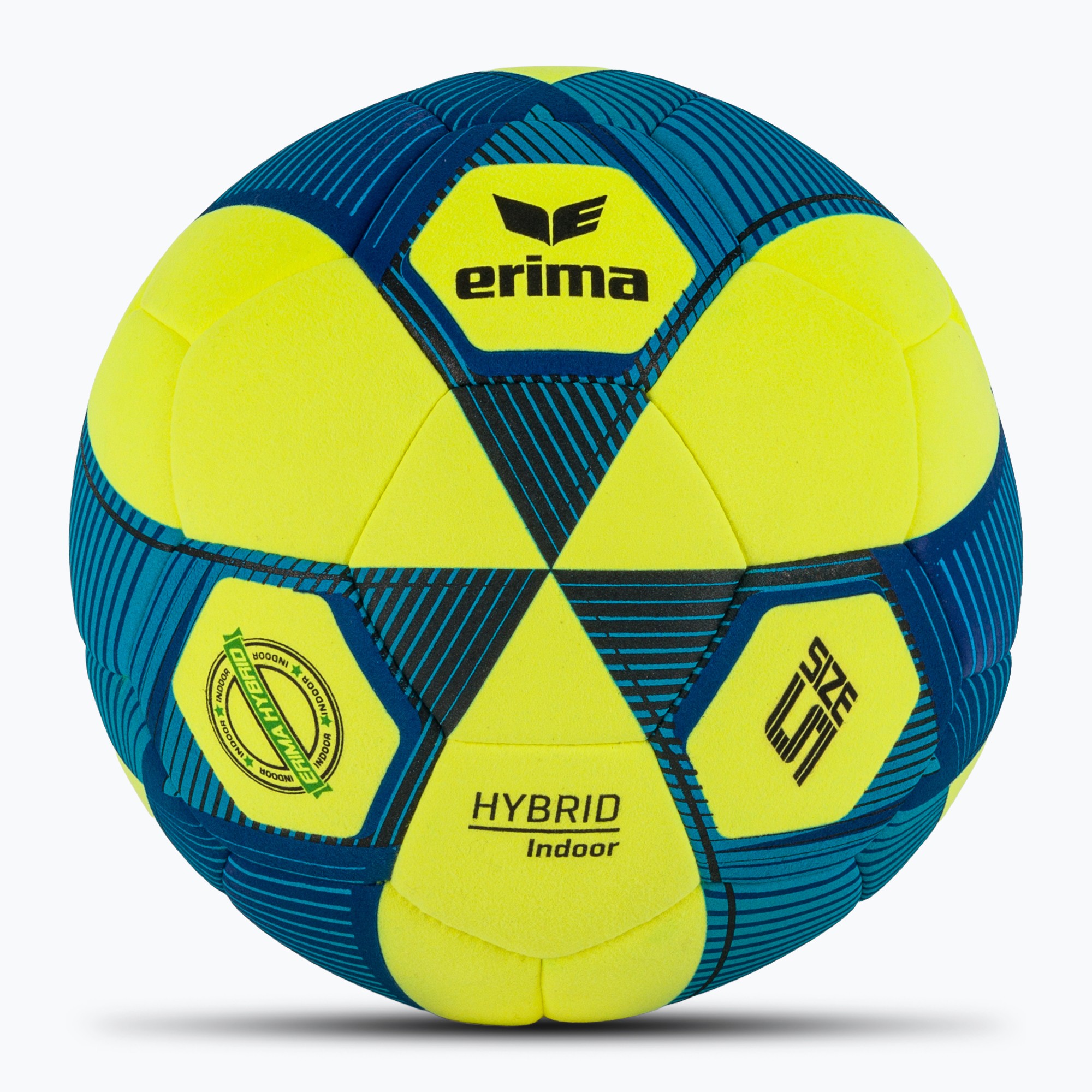 Minge de fotbal ERIMA Hybrid Indoor yellow/new royal blue mărime 5