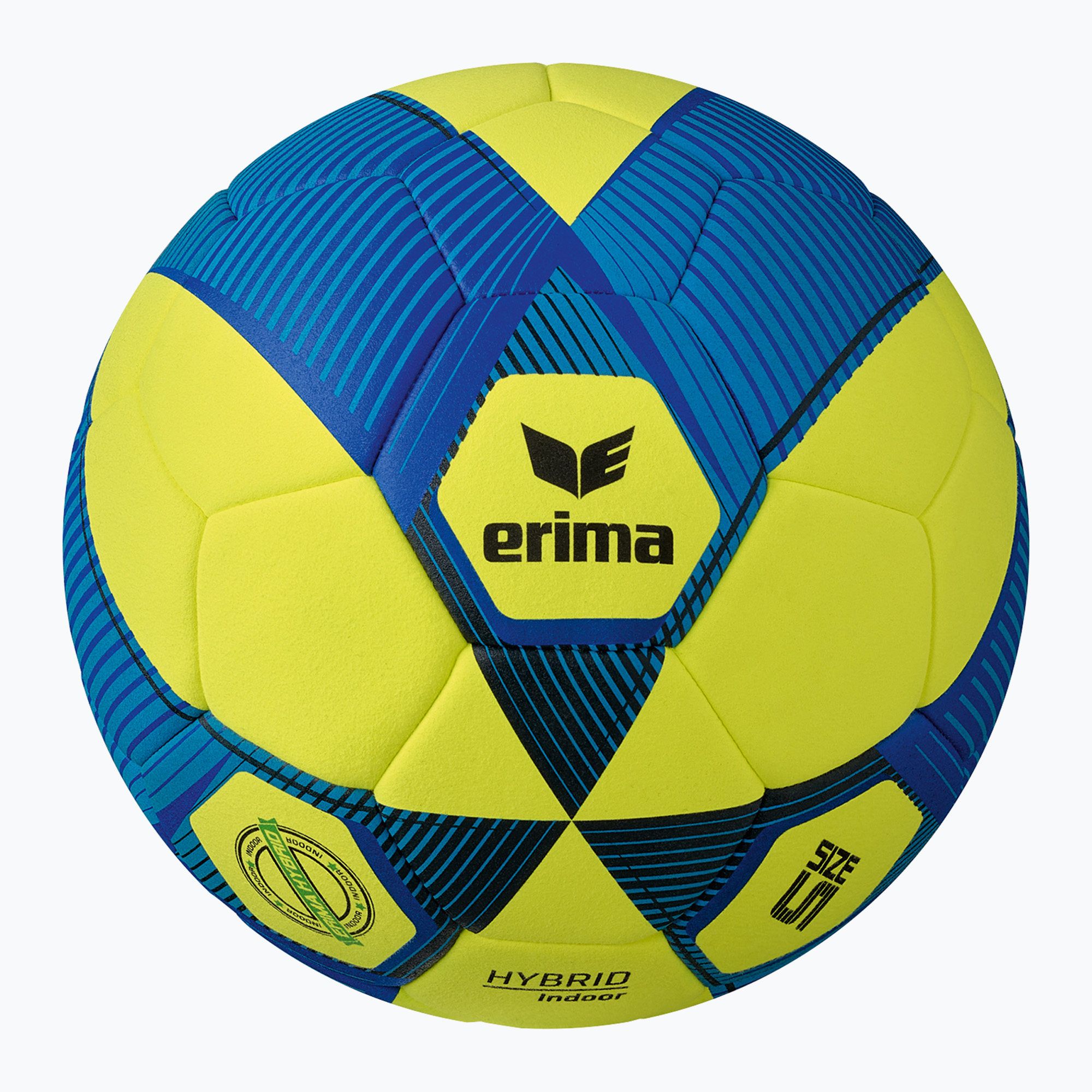 Piłka do piłki nożnej ERIMA Hybrid Indoor yellow/new royal blue rozmiar 4 