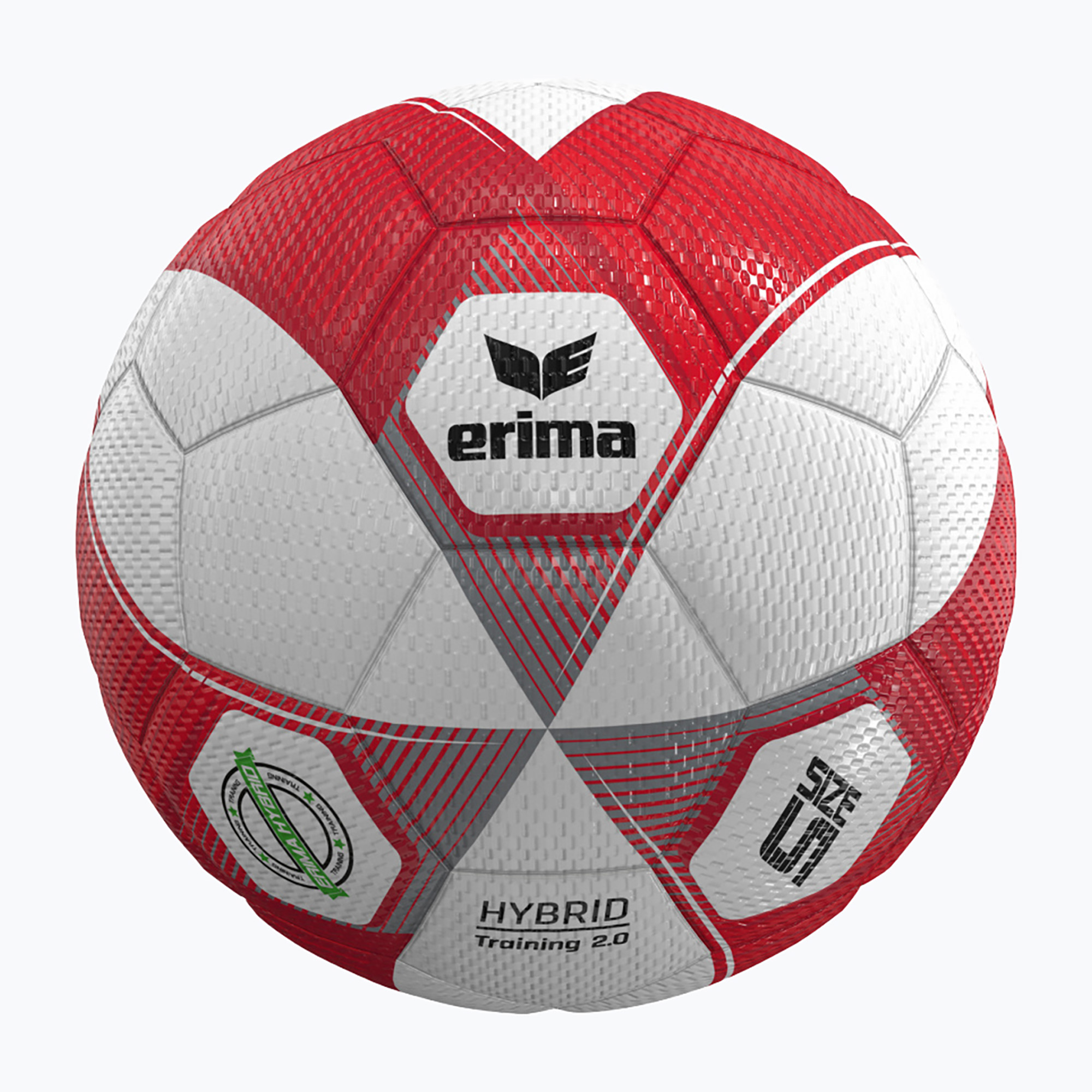 Futbalová lopta ERIMA Hybrid Training 2.0 size 5 red/silver