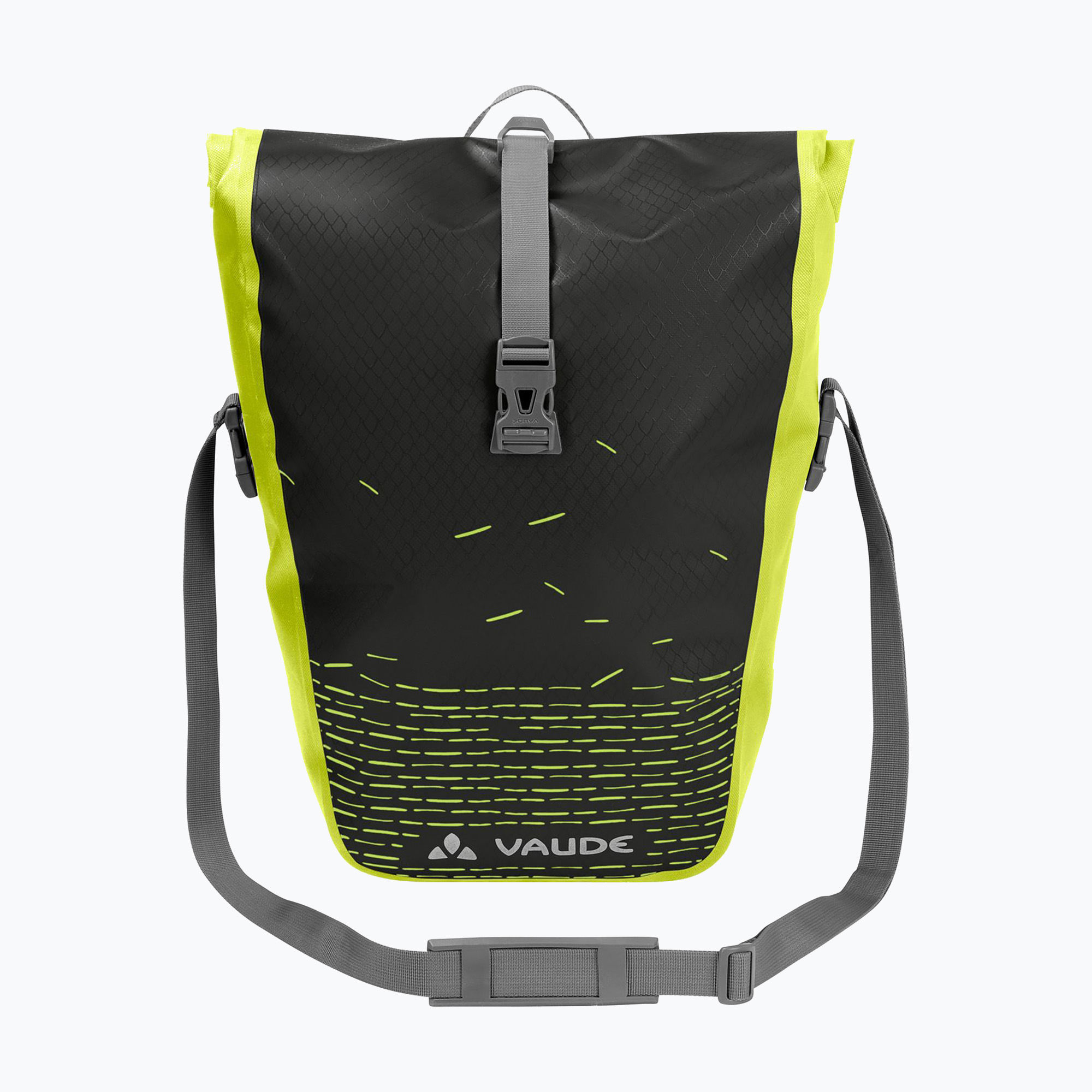 VAUDE Aqua Back Print Single 24 l čierna/jasne zelená batožinový priestor na bicykel na nosič