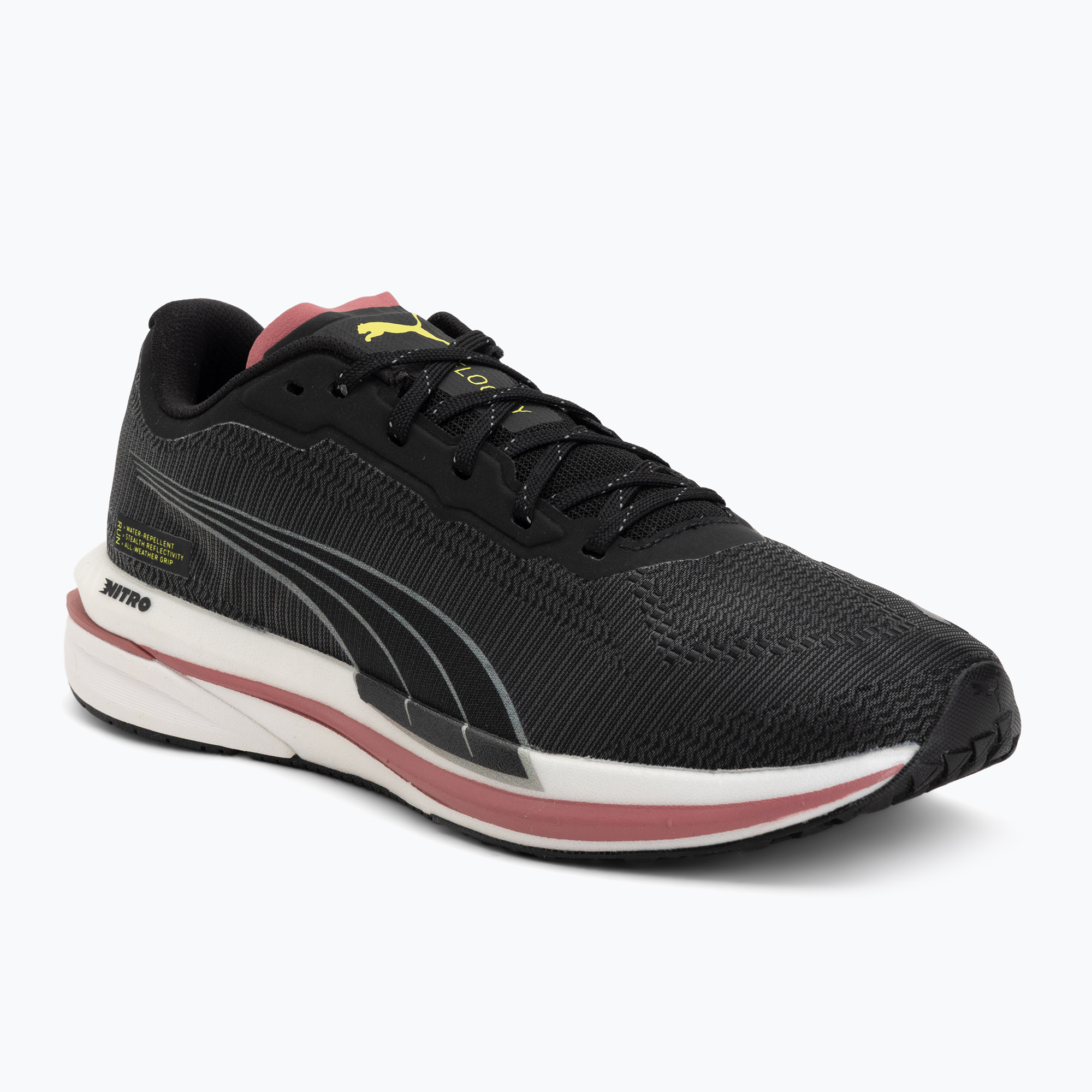 Buty do biegania damskie Puma Velocity Nitro WTR black/silver/yellow 