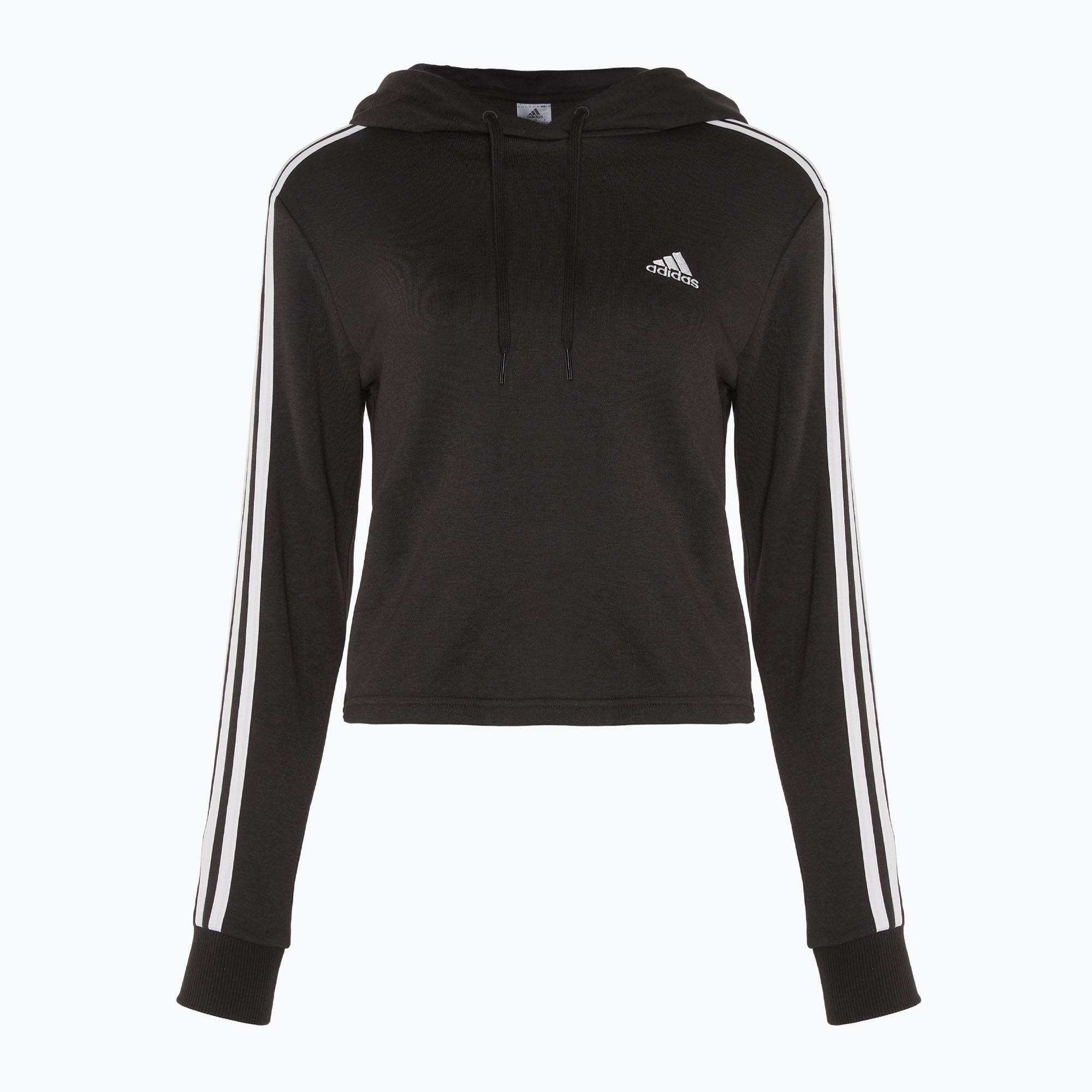 Bluza damska adidas Essentials 3-Stripes Cropped Loose Fit black/white 