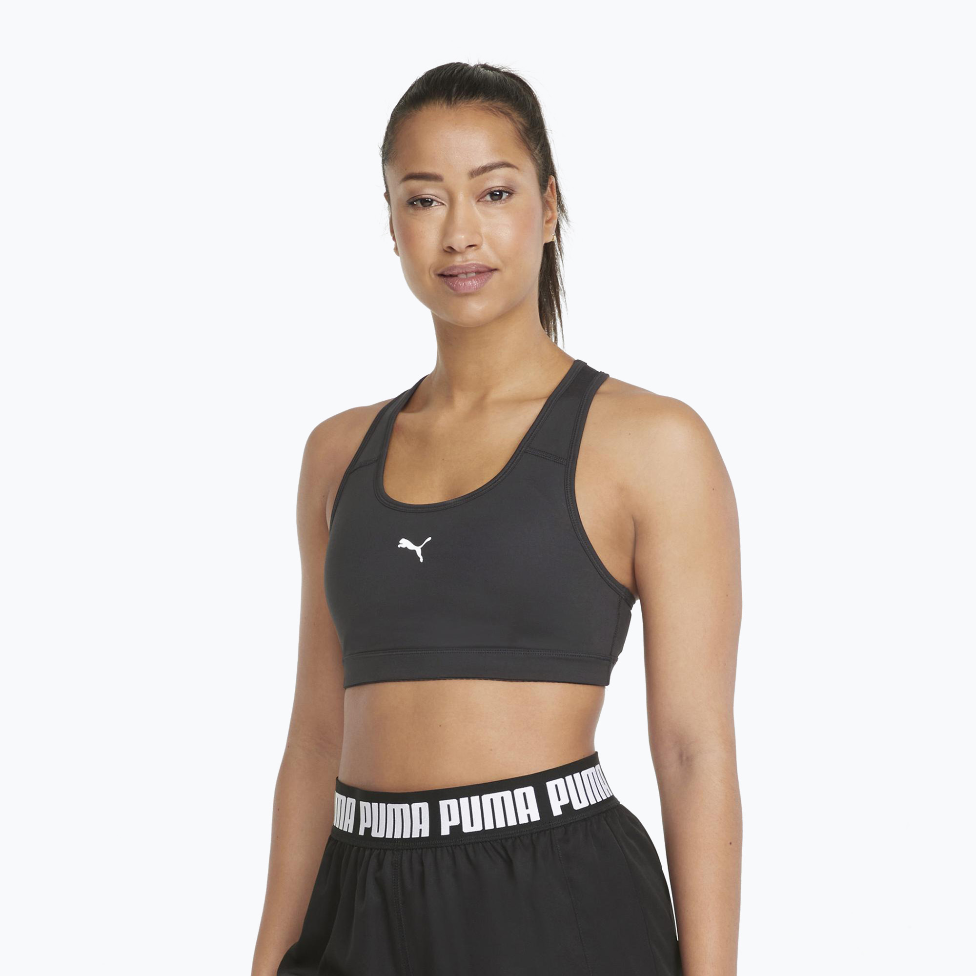 PUMA Mid Impact 4Keeps Graphic PM reggiseno fitness puma nero/bianco gatto piccolo (XS) (Mid Impact 4Keeps Graphic PM 520306 06)