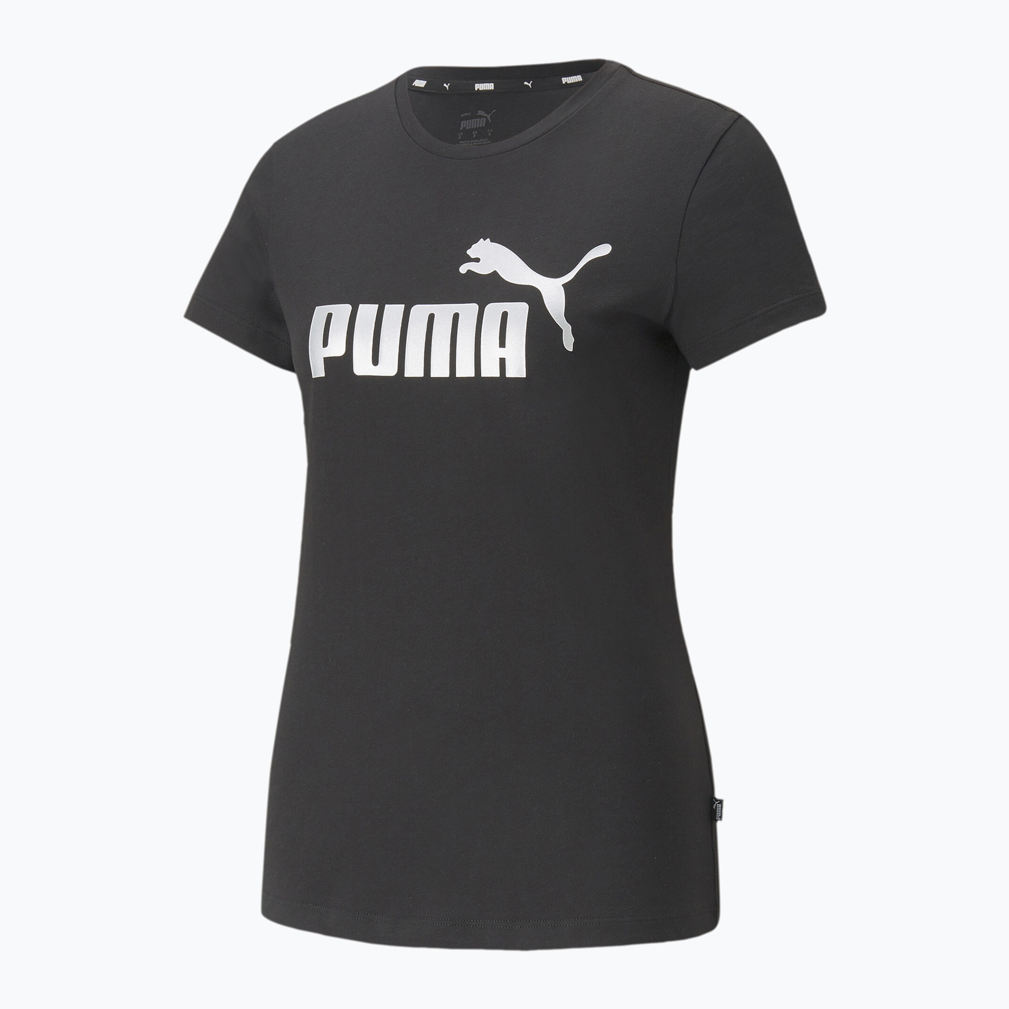 Дамска тениска PUMA ESS  Metallic Logo Tee puma black/silver metallic