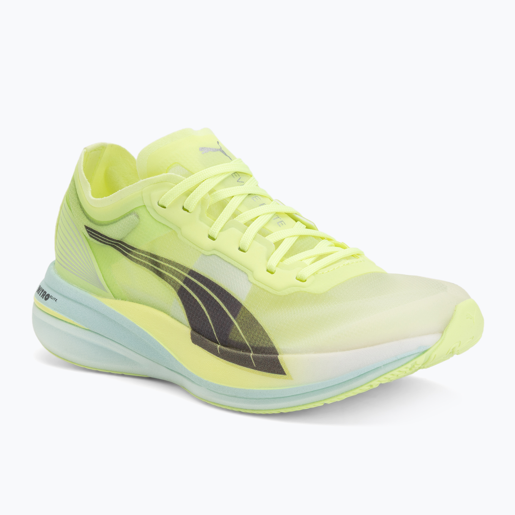 Buty do biegania damskie PUMA Deviate Nitro Elite Racer yellow/green/blue/grey white/black 