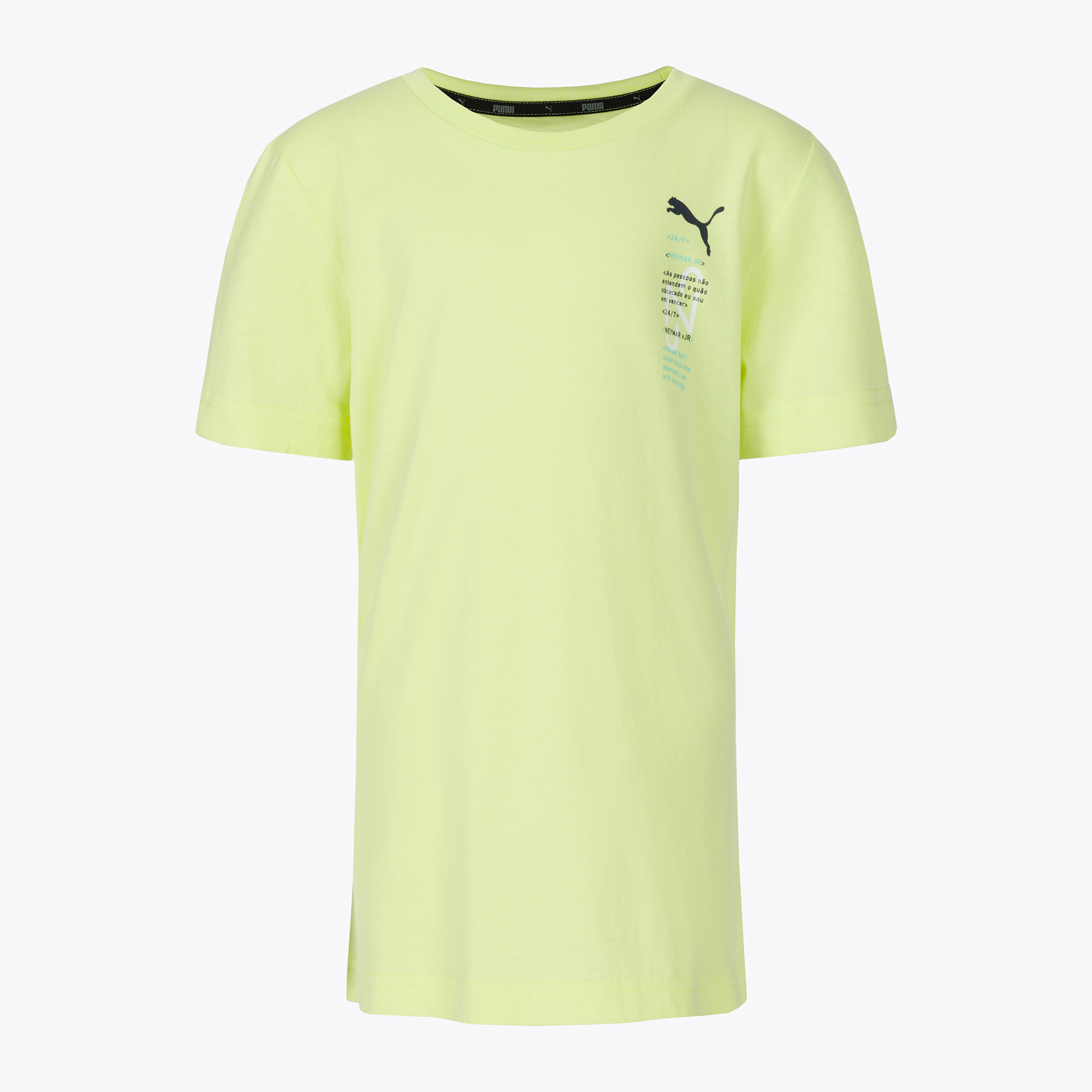 Detské futbalové tričko PUMA Neymar Jr. 24/7 Graphic žlté 65775 (Neymar Jr. 24/7 Graphic 605775 08)
